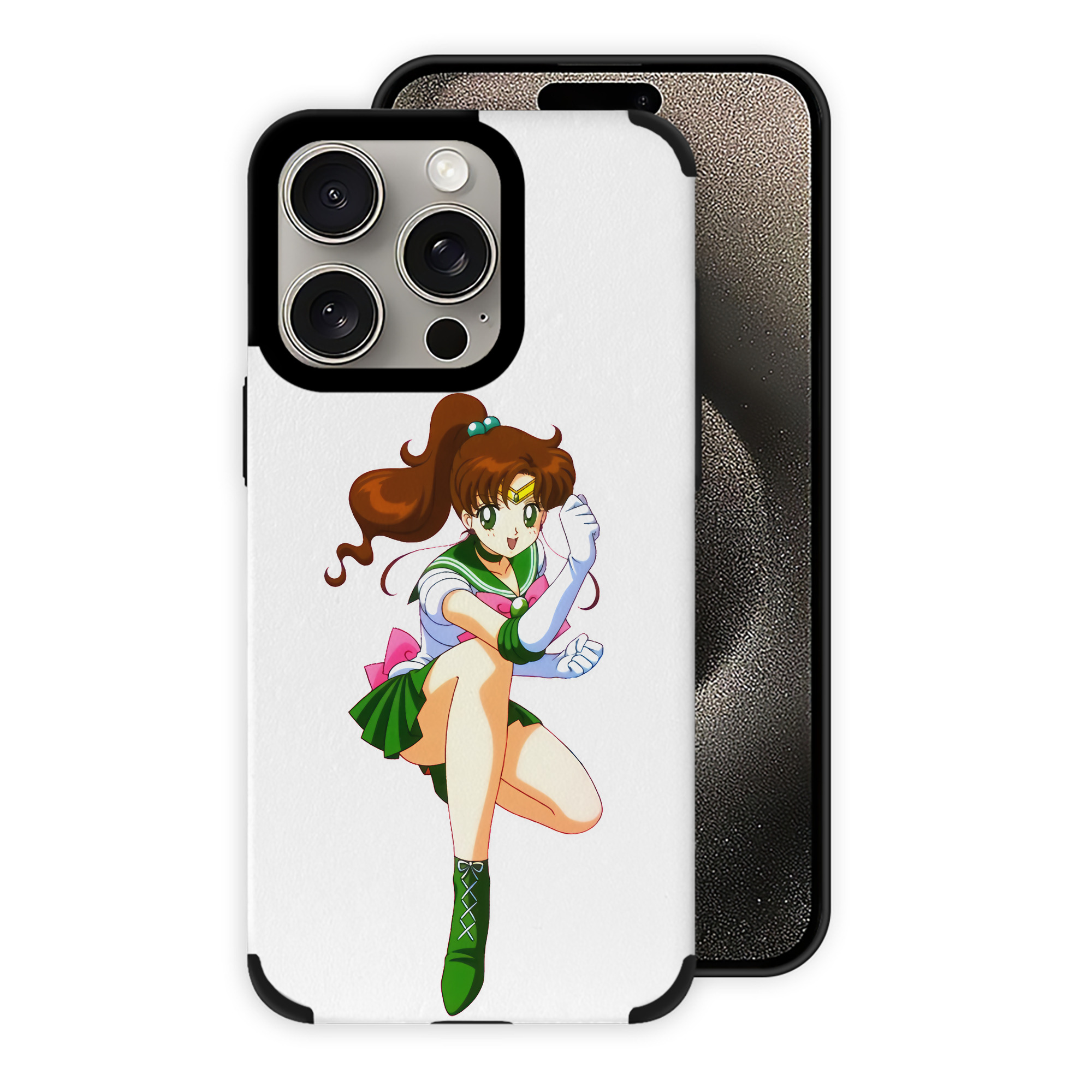 （画像用） 美少女戦士セーラームーン 木野 まこと きの まこと Sailor Moon Kino Makoto （セーラージュピター；Sailor Jupiter） 【iPhone15ProMax対応】 PUレザー スマホケース 耐衝撃＆黄変防止