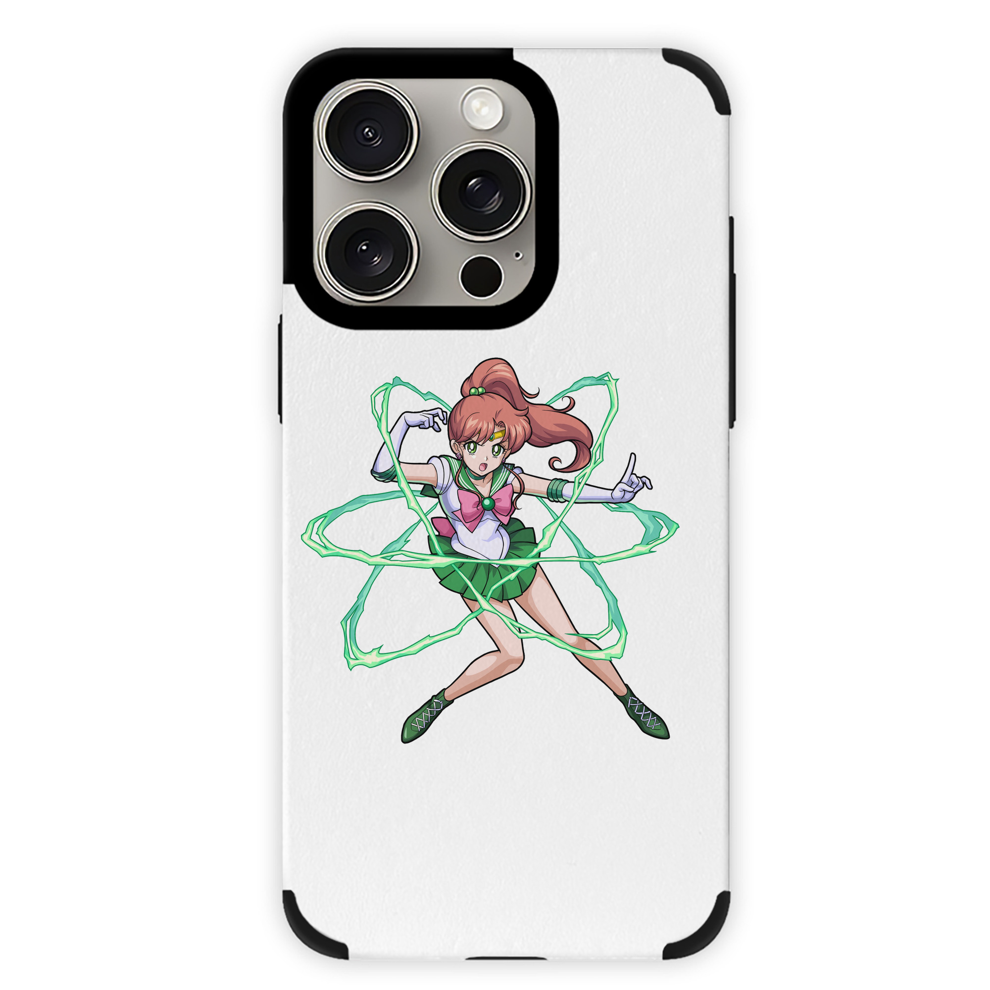 （画像用） 美少女戦士セーラームーン 木野 まこと きの まこと Sailor Moon Kino Makoto （セーラージュピター；Sailor Jupiter） 【iPhone15ProMax対応】 PUレザー スマホケース 耐衝撃＆黄変防止