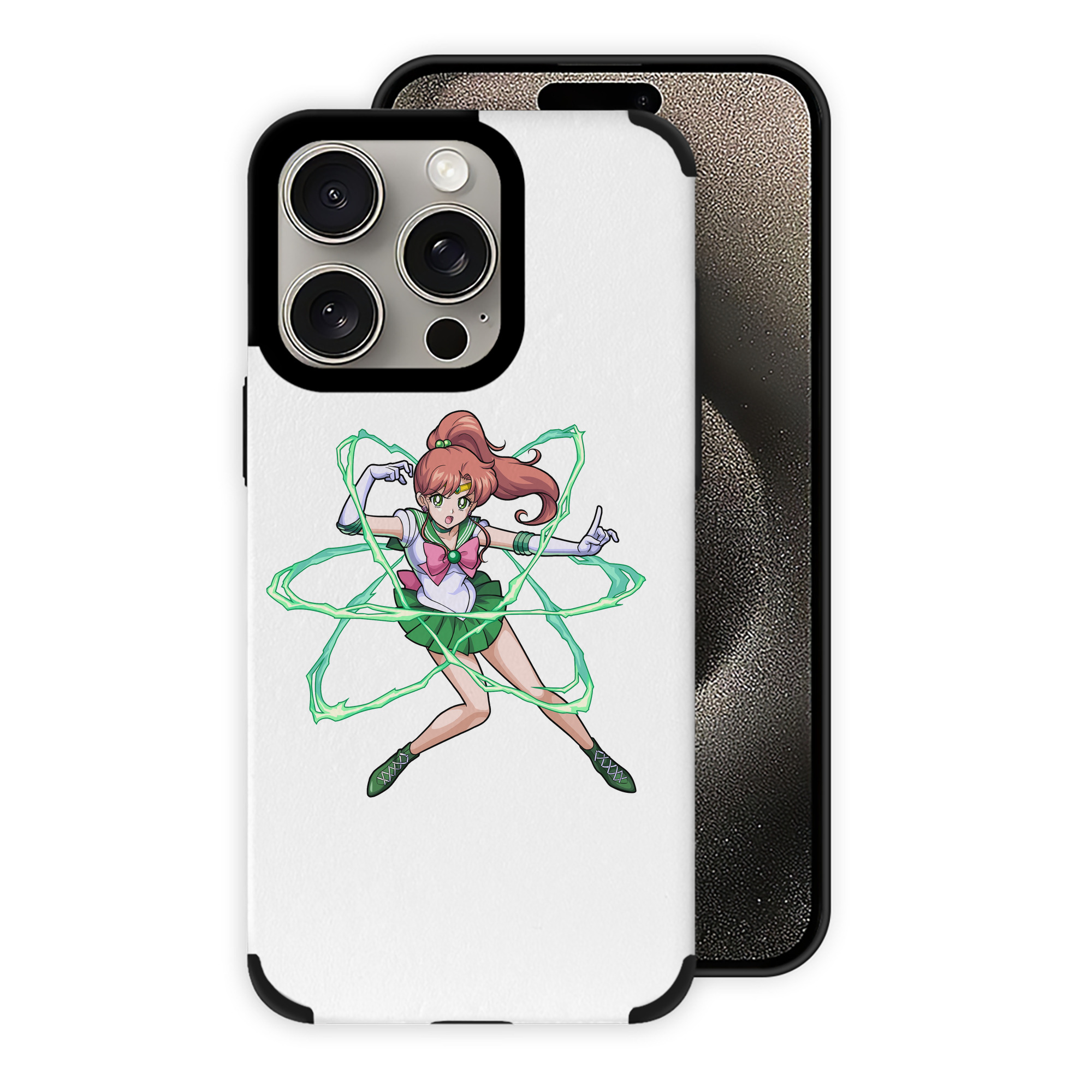 （画像用） 美少女戦士セーラームーン 木野 まこと きの まこと Sailor Moon Kino Makoto （セーラージュピター；Sailor Jupiter） 【iPhone15ProMax対応】 PUレザー スマホケース 耐衝撃＆黄変防止