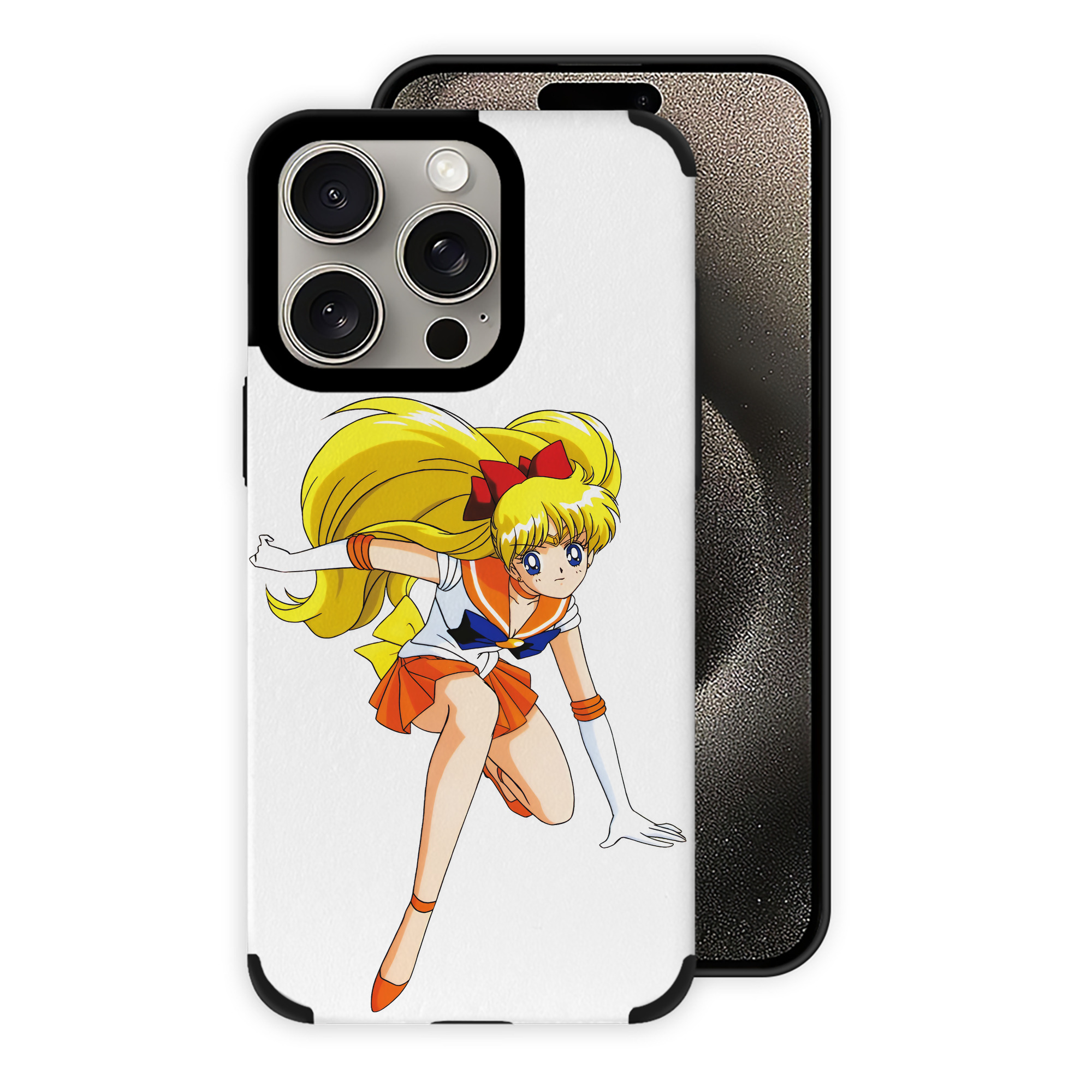 （画像用） 美少女戦士セーラームーン 愛野 美奈子 あいの みなこ Sailor Moon Aino Minako 【iPhone15ProMax対応】 PUレザー スマホケース 耐衝撃＆黄変防止