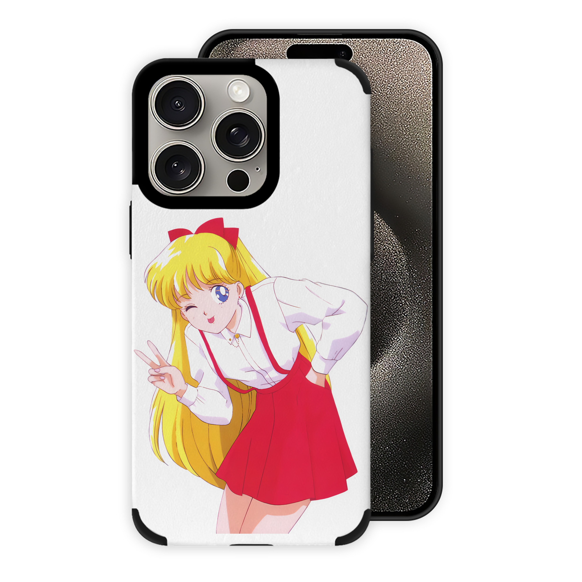 （画像用） 美少女戦士セーラームーン 愛野 美奈子 あいの みなこ Sailor Moon Aino Minako 【iPhone15ProMax対応】 PUレザー スマホケース 耐衝撃＆黄変防止