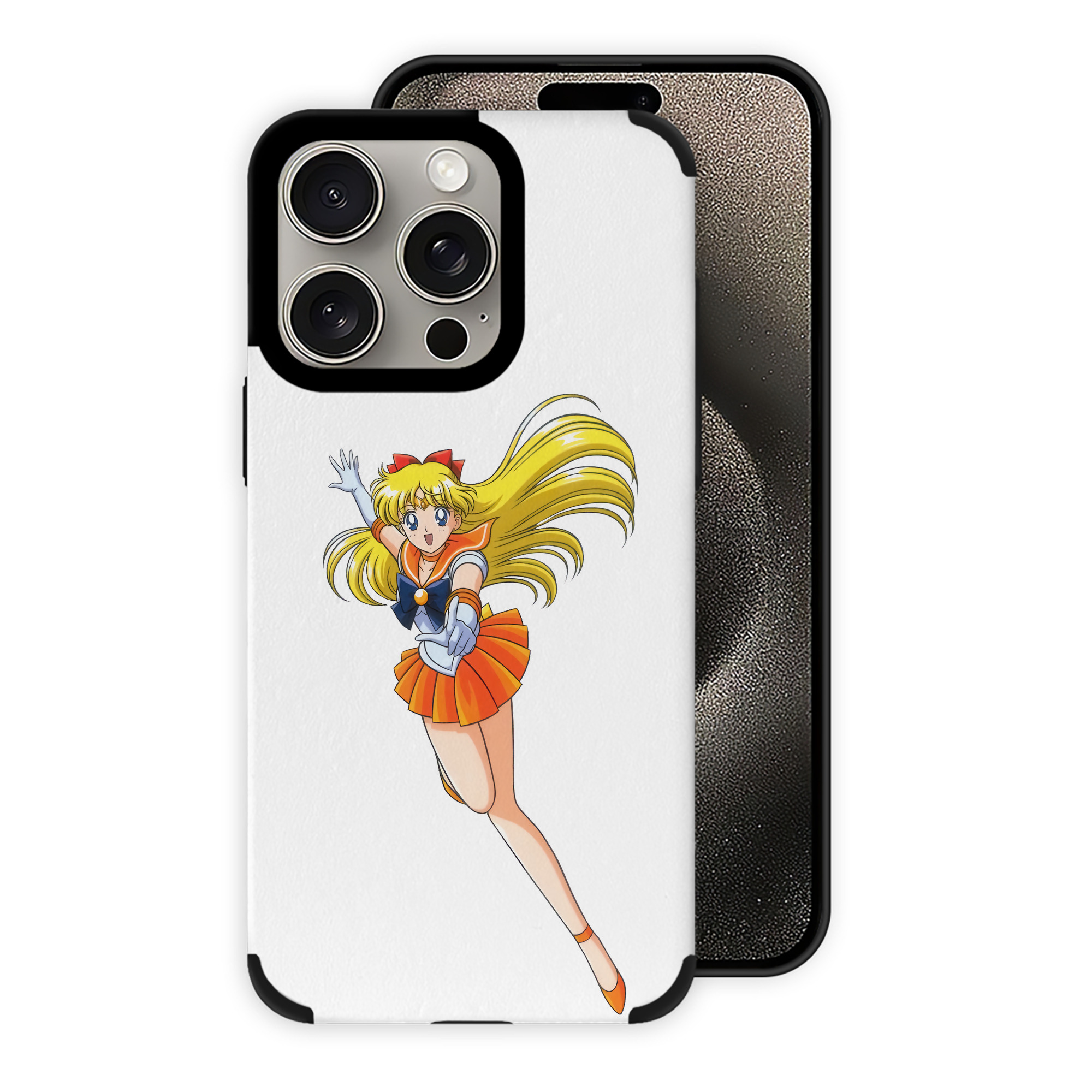 （画像用） 美少女戦士セーラームーン 愛野 美奈子 あいの みなこ Sailor Moon Aino Minako 【iPhone15ProMax対応】 PUレザー スマホケース 耐衝撃＆黄変防止