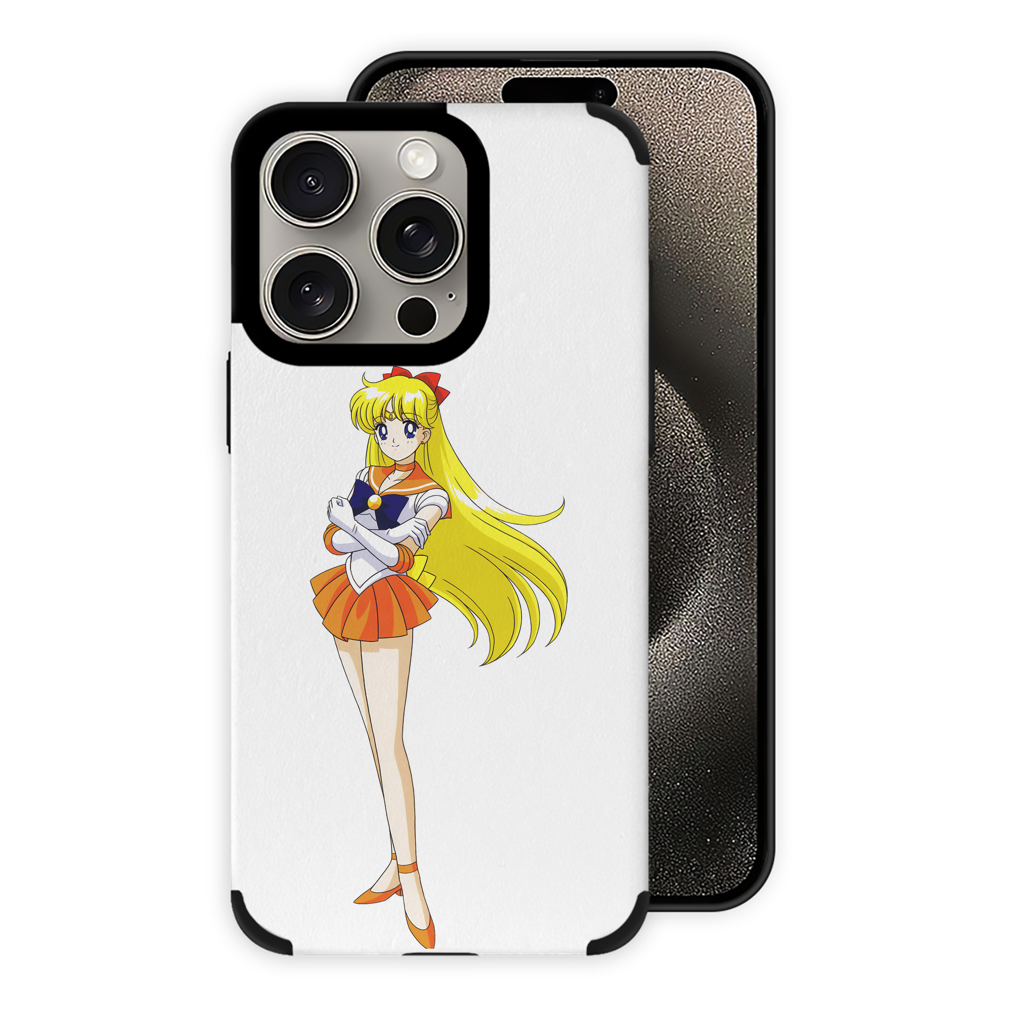 （画像用） 美少女戦士セーラームーン 愛野 美奈子 あいの みなこ Sailor Moon Aino Minako 【iPhone15ProMax対応】 PUレザー スマホケース 耐衝撃＆黄変防止
