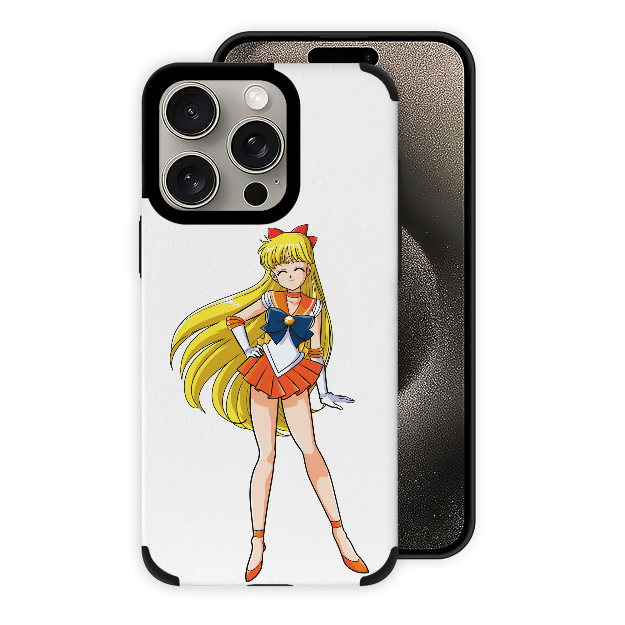 （画像用） 美少女戦士セーラームーン 愛野 美奈子 あいの みなこ Sailor Moon Aino Minako 【iPhone15ProMax対応】 PUレザー スマホケース 耐衝撃＆黄変防止