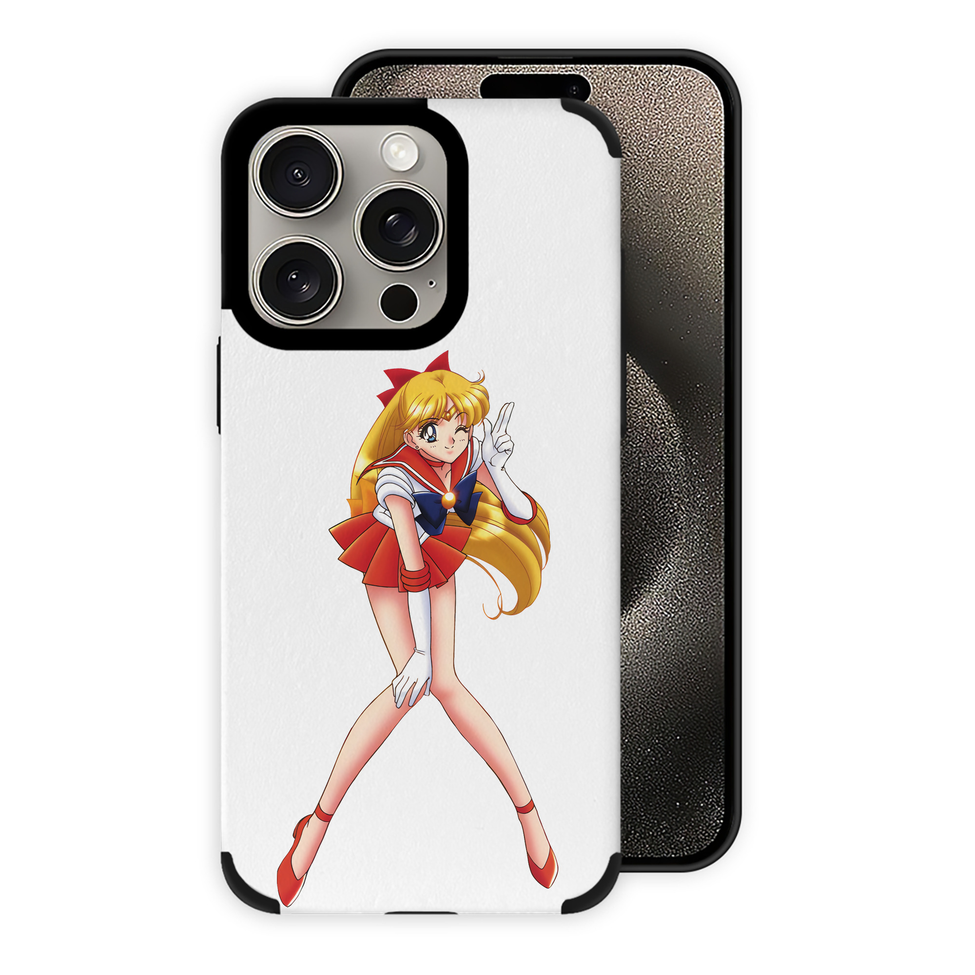 （画像用） 美少女戦士セーラームーン 愛野 美奈子 あいの みなこ Sailor Moon Aino Minako 【iPhone15ProMax対応】 PUレザー スマホケース 耐衝撃＆黄変防止
