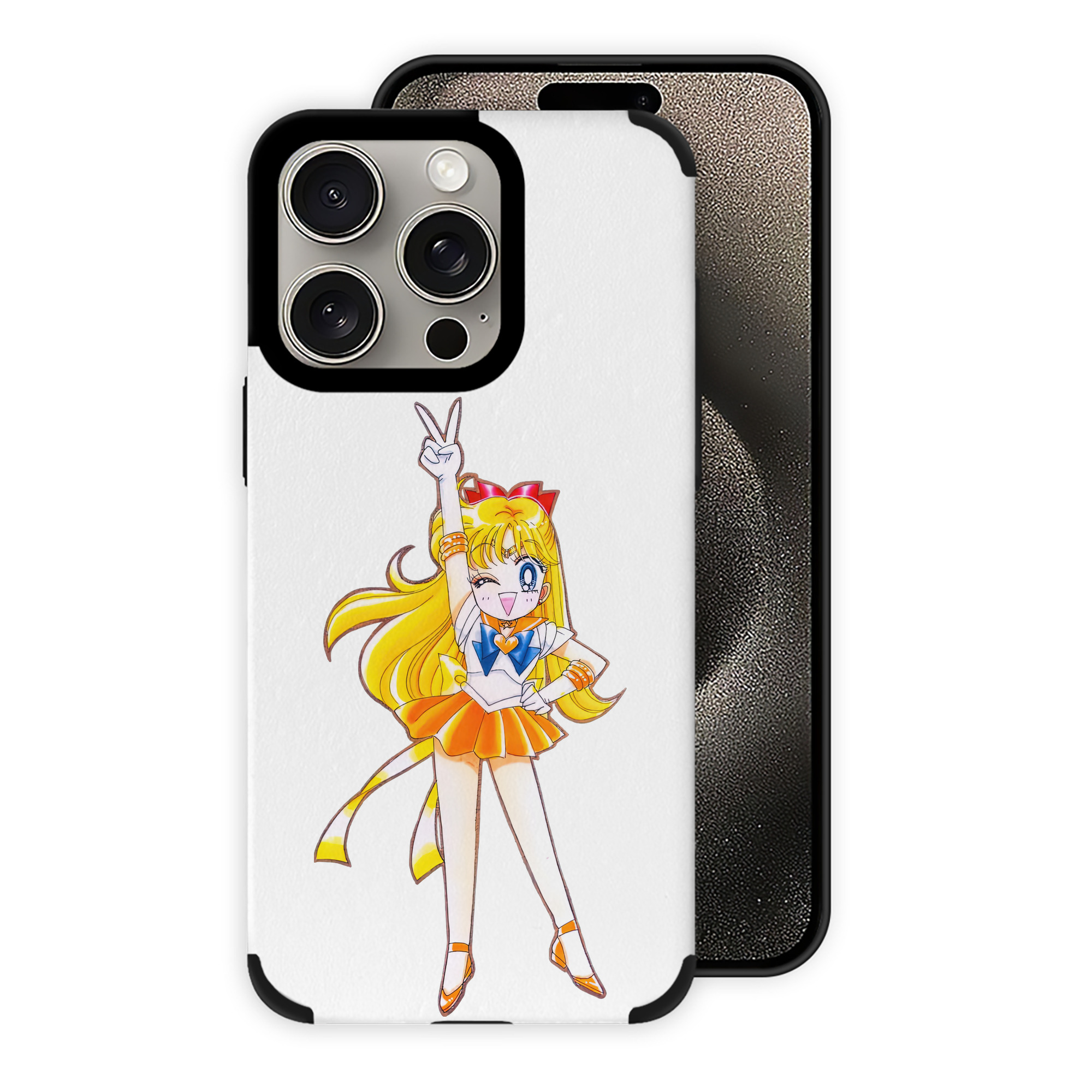 （画像用） 美少女戦士セーラームーン 愛野 美奈子 あいの みなこ Sailor Moon Aino Minako 【iPhone15ProMax対応】 PUレザー スマホケース 耐衝撃＆黄変防止