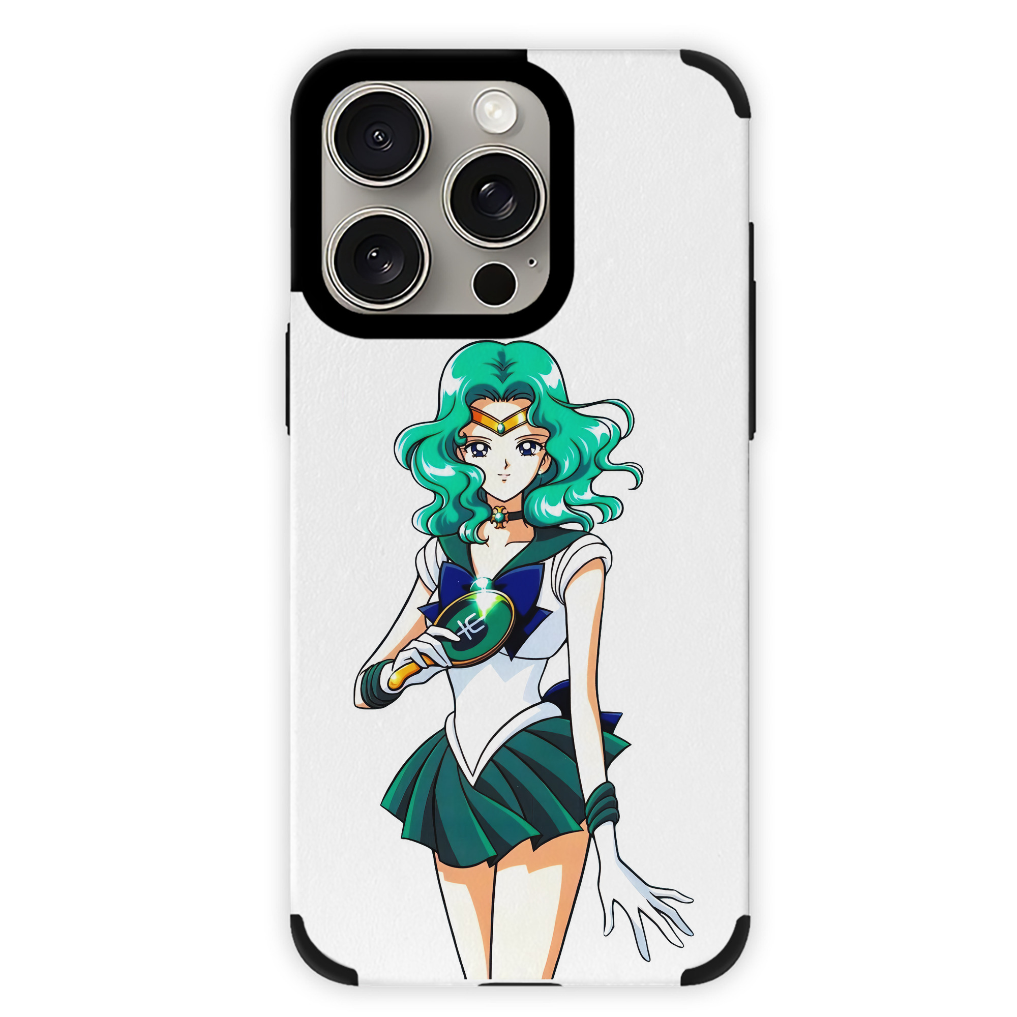 （画像用） 美少女戦士セーラームーン 海王 みちる（かいおう みちる） Sailor Moon Kaiou Michiru 【iPhone15ProMax対応】 PUレザー スマホケース 耐衝撃＆黄変防止