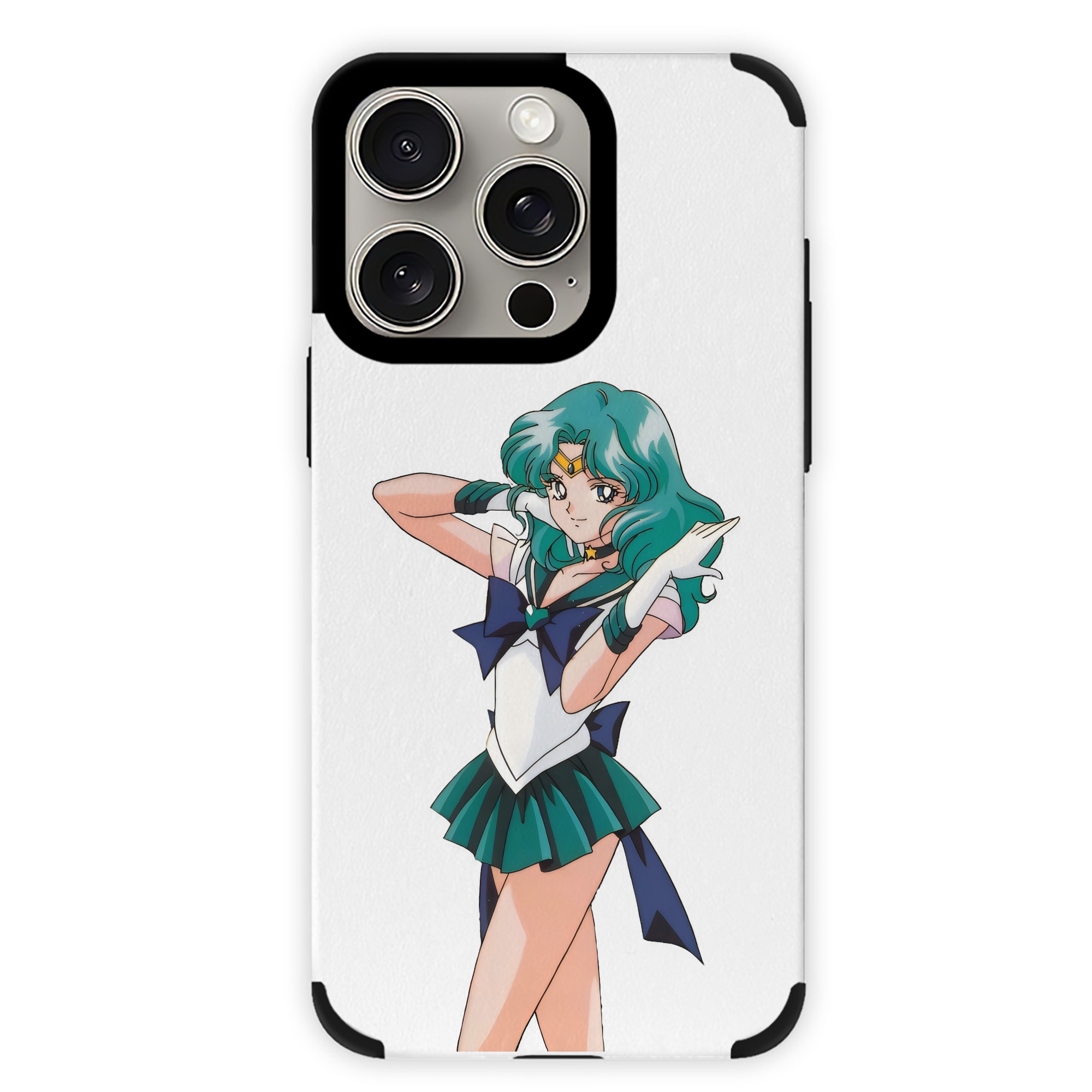 （画像用） 美少女戦士セーラームーン 海王 みちる（かいおう みちる） Sailor Moon Kaiou Michiru 【iPhone15ProMax対応】 PUレザー スマホケース 耐衝撃＆黄変防止