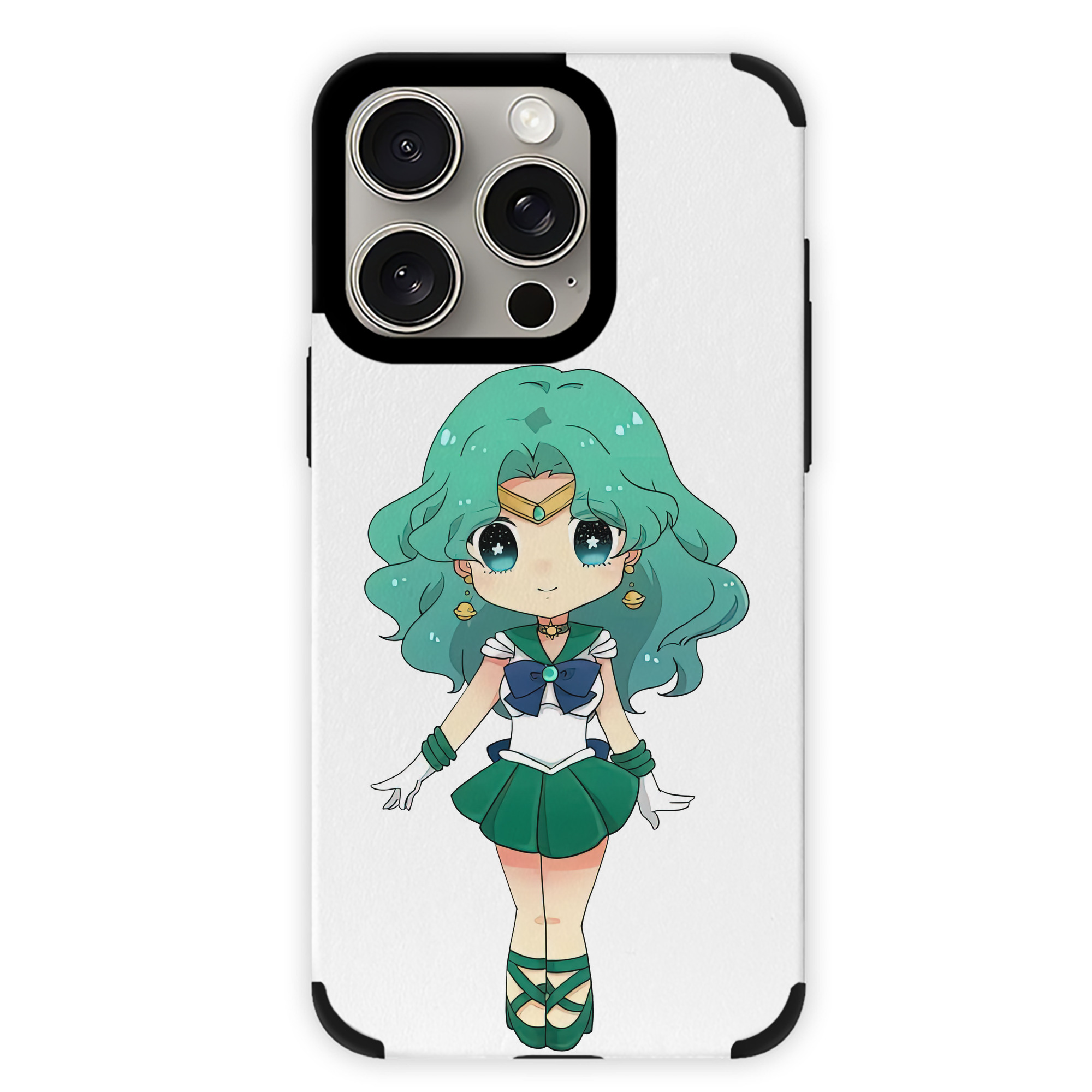 （画像用） 美少女戦士セーラームーン 海王 みちる（かいおう みちる） Sailor Moon Kaiou Michiru 【iPhone15ProMax対応】 PUレザー スマホケース 耐衝撃＆黄変防止