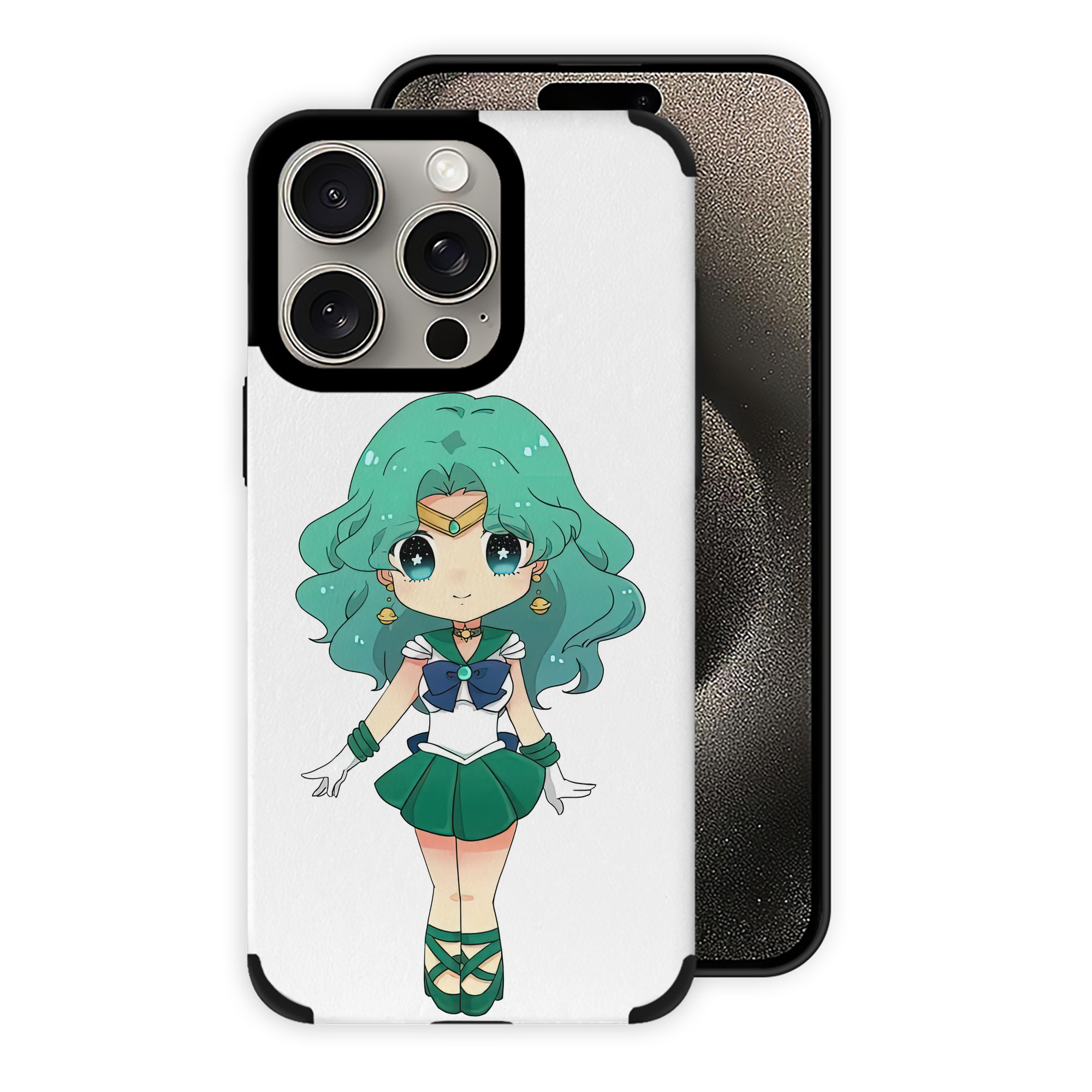 （画像用） 美少女戦士セーラームーン 海王 みちる（かいおう みちる） Sailor Moon Kaiou Michiru 【iPhone15ProMax対応】 PUレザー スマホケース 耐衝撃＆黄変防止