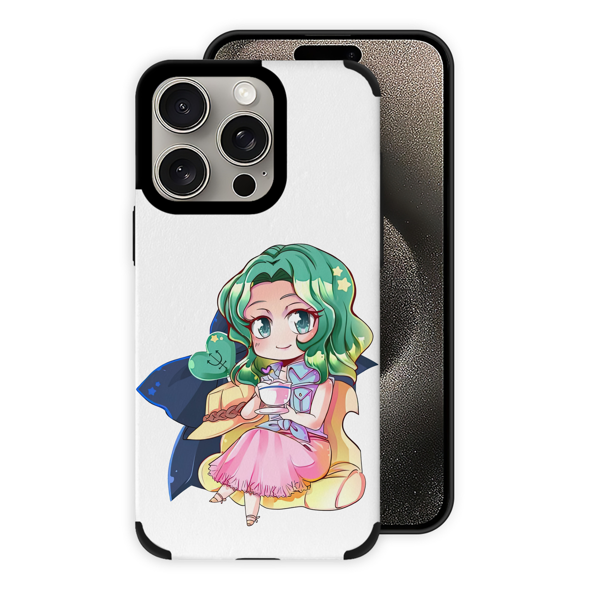 （画像用） 美少女戦士セーラームーン 海王 みちる（かいおう みちる） Sailor Moon Kaiou Michiru 【iPhone15ProMax対応】 PUレザー スマホケース 耐衝撃＆黄変防止