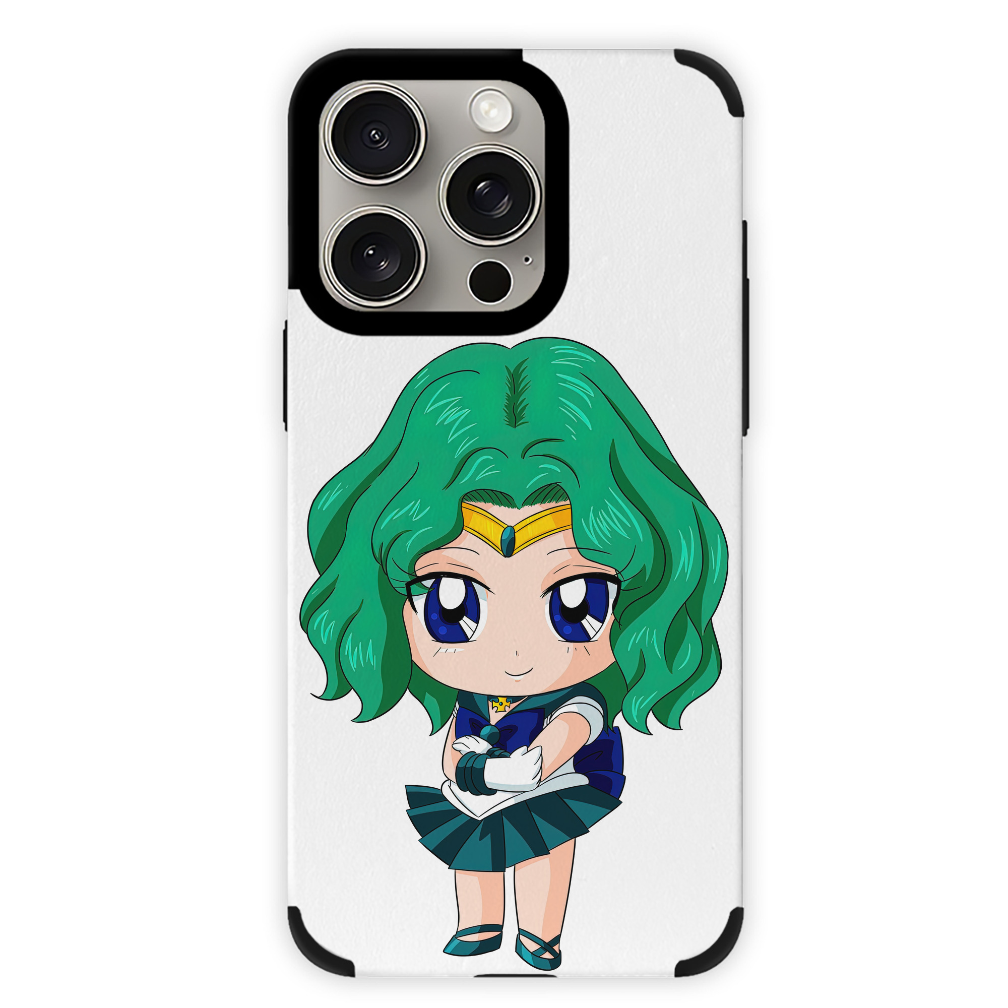 （画像用） 美少女戦士セーラームーン 海王 みちる（かいおう みちる） Sailor Moon Kaiou Michiru 【iPhone15ProMax対応】 PUレザー スマホケース 耐衝撃＆黄変防止