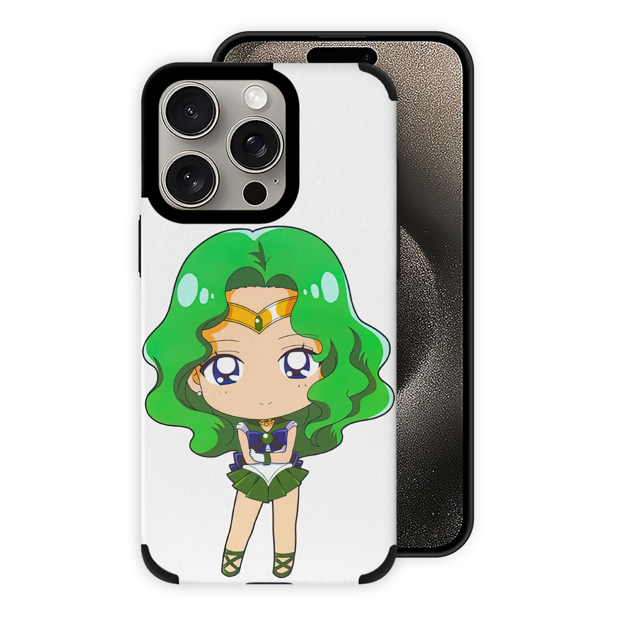 （画像用） 美少女戦士セーラームーン 海王 みちる（かいおう みちる） Sailor Moon Kaiou Michiru 【iPhone15ProMax対応】 PUレザー スマホケース 耐衝撃＆黄変防止