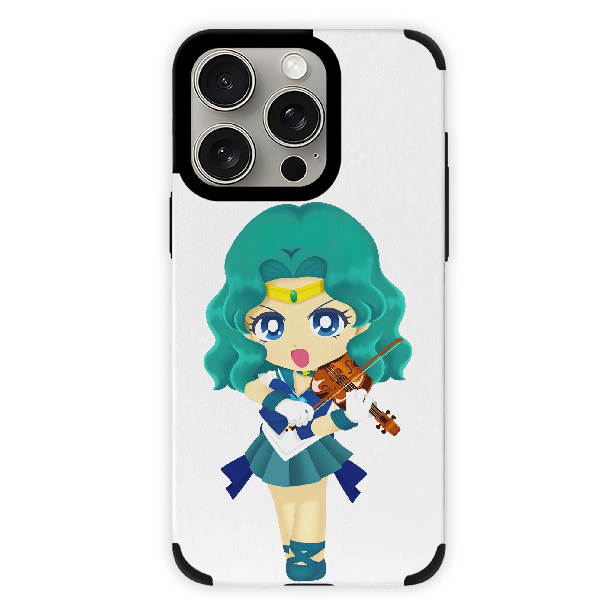（画像用） 美少女戦士セーラームーン 海王 みちる（かいおう みちる） Sailor Moon Kaiou Michiru 【iPhone15ProMax対応】 PUレザー スマホケース 耐衝撃＆黄変防止