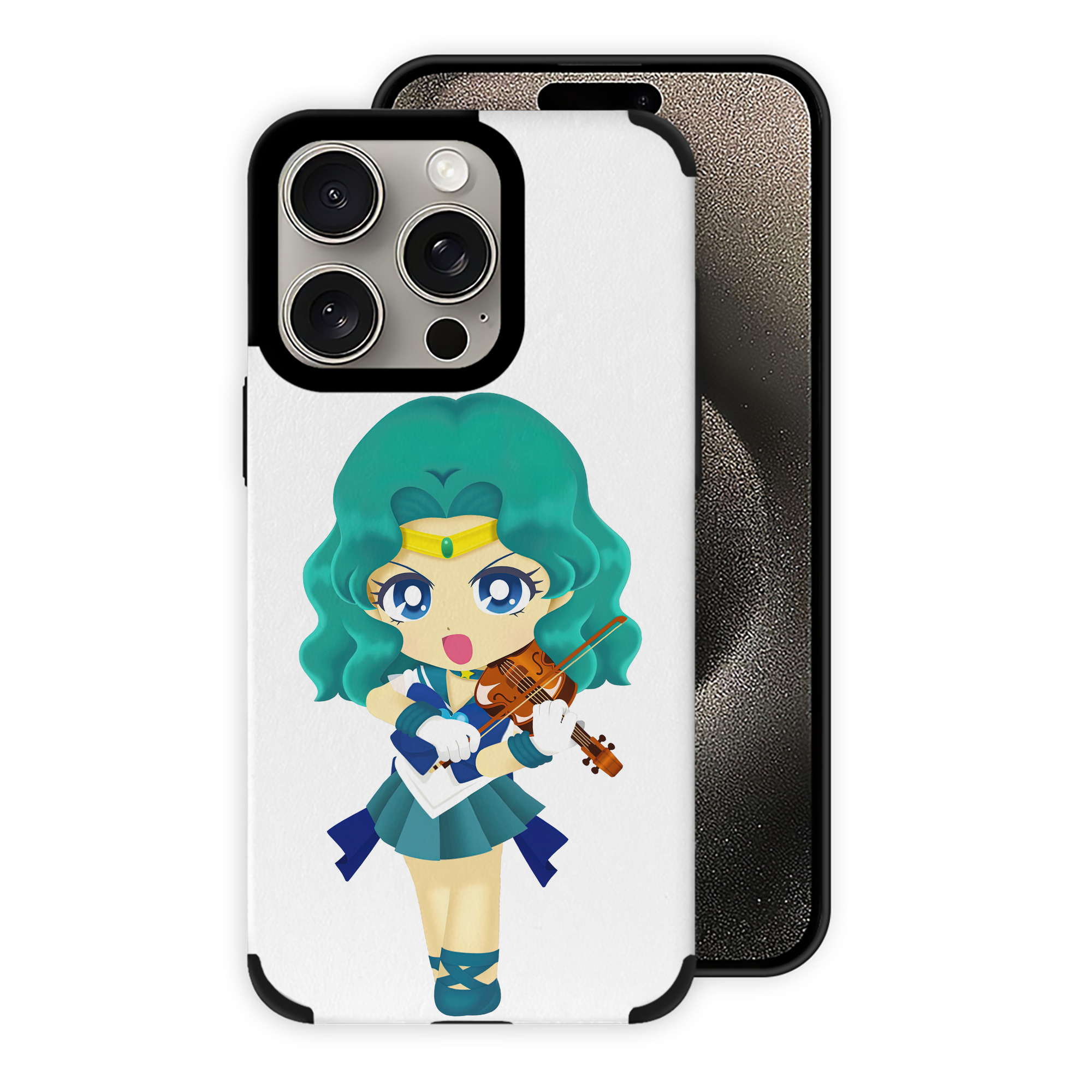 （画像用） 美少女戦士セーラームーン 海王 みちる（かいおう みちる） Sailor Moon Kaiou Michiru 【iPhone15ProMax対応】 PUレザー スマホケース 耐衝撃＆黄変防止