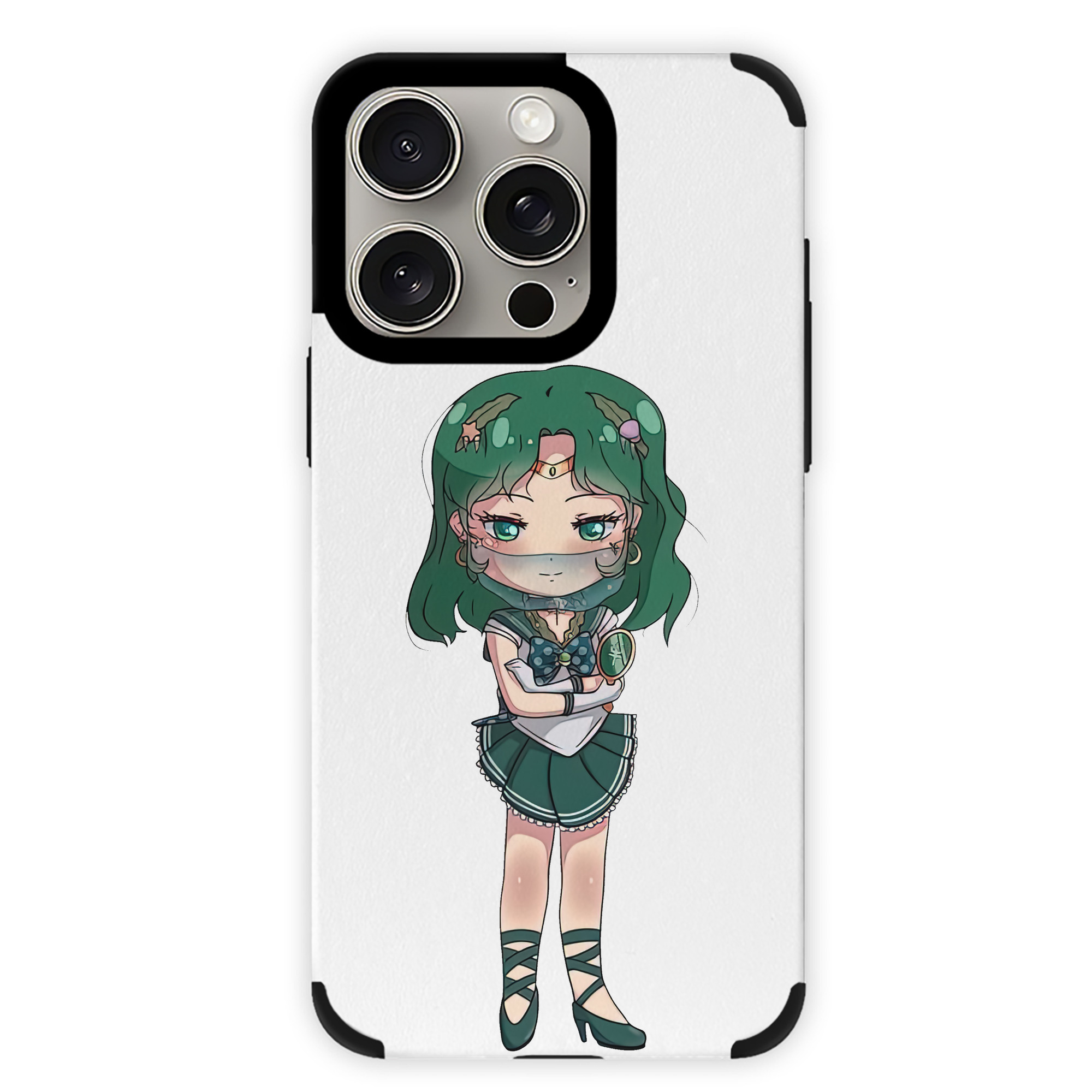 （画像用） 美少女戦士セーラームーン 海王 みちる（かいおう みちる） Sailor Moon Kaiou Michiru 【iPhone15ProMax対応】 PUレザー スマホケース 耐衝撃＆黄変防止