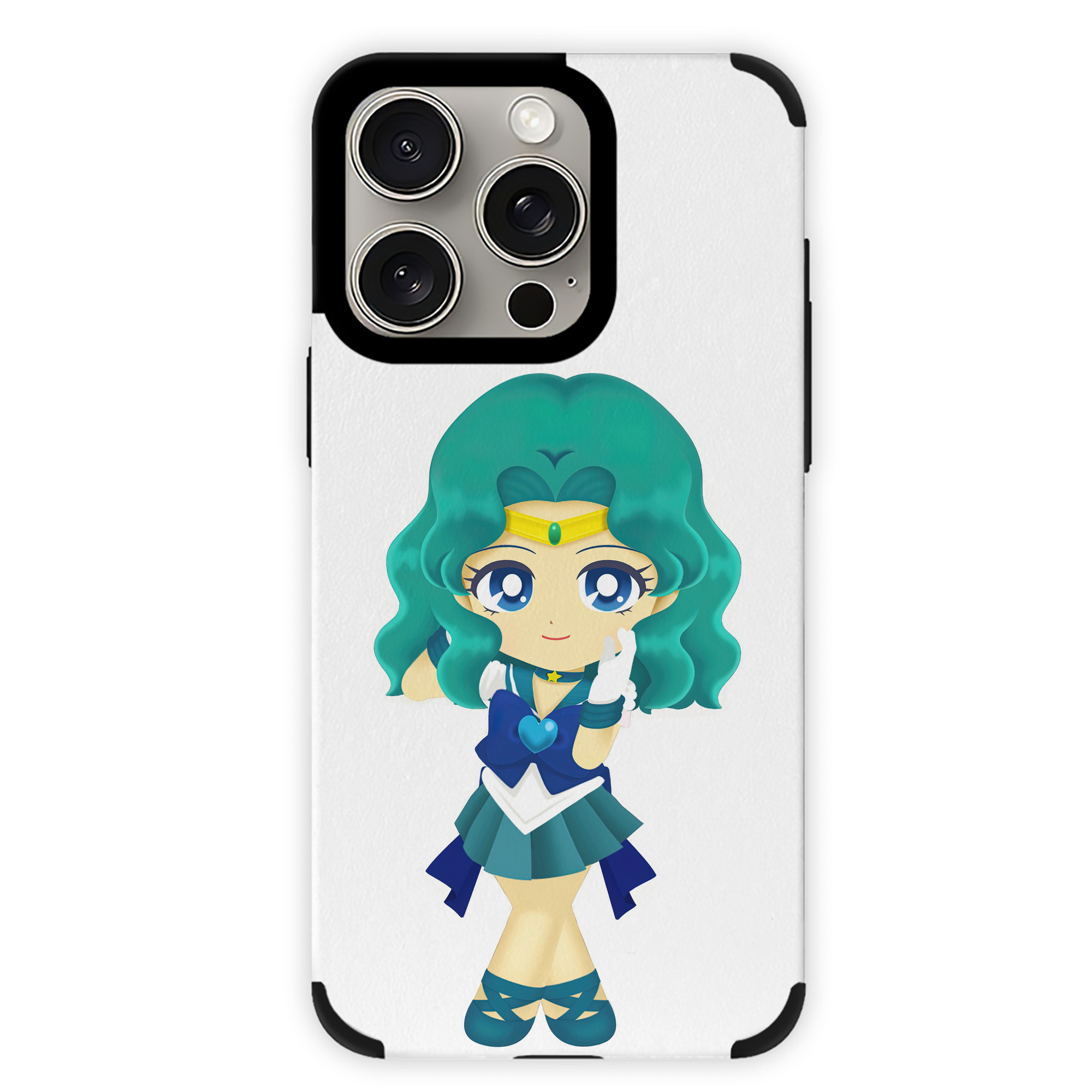（画像用） 美少女戦士セーラームーン 海王 みちる（かいおう みちる） Sailor Moon Kaiou Michiru 【iPhone15ProMax対応】 PUレザー スマホケース 耐衝撃＆黄変防止
