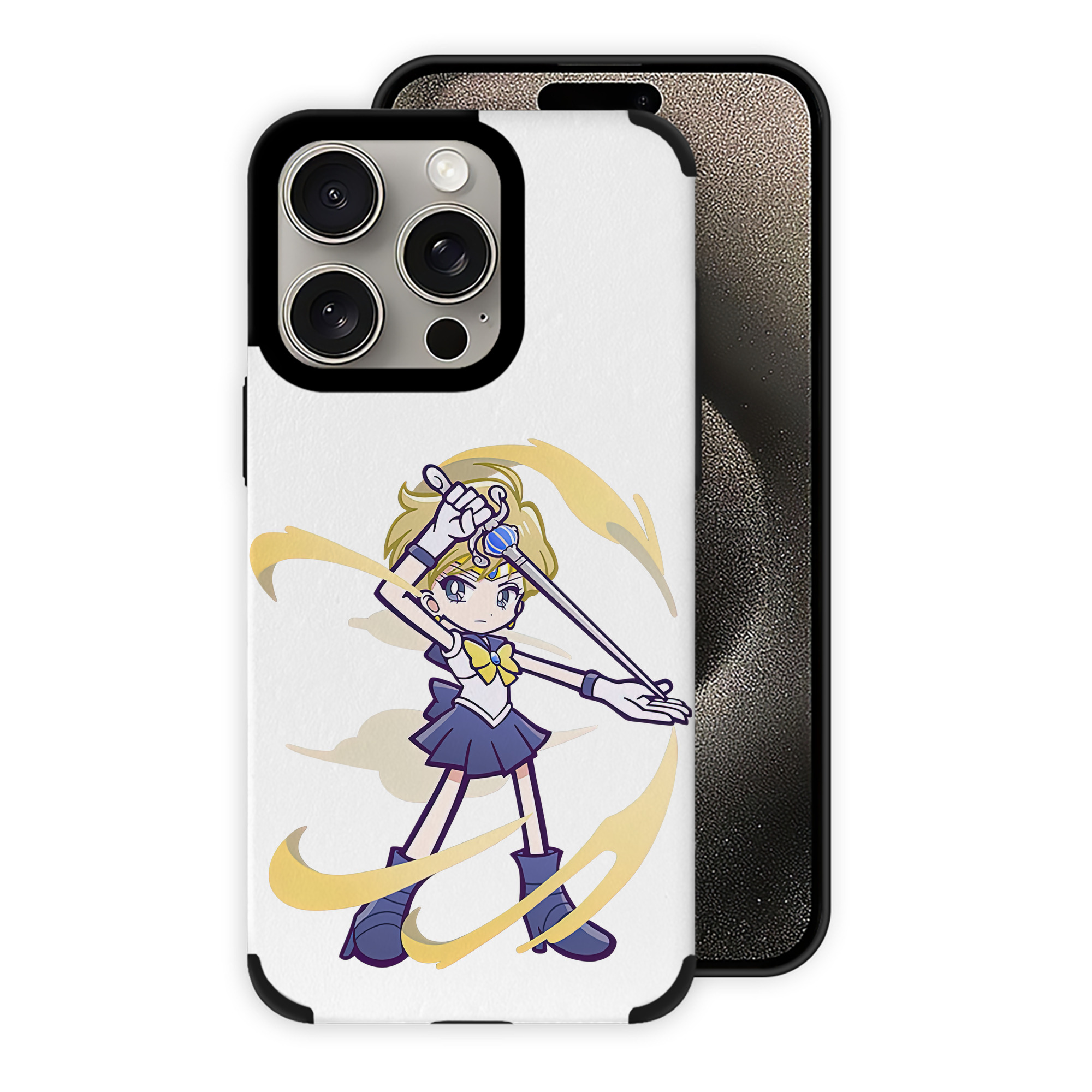 （画像用） 美少女戦士セーラームーン 天王はるか Sailor Moon Tenoh Haruka 【iPhone15ProMax対応】 PUレザー スマホケース 耐衝撃＆黄変防止