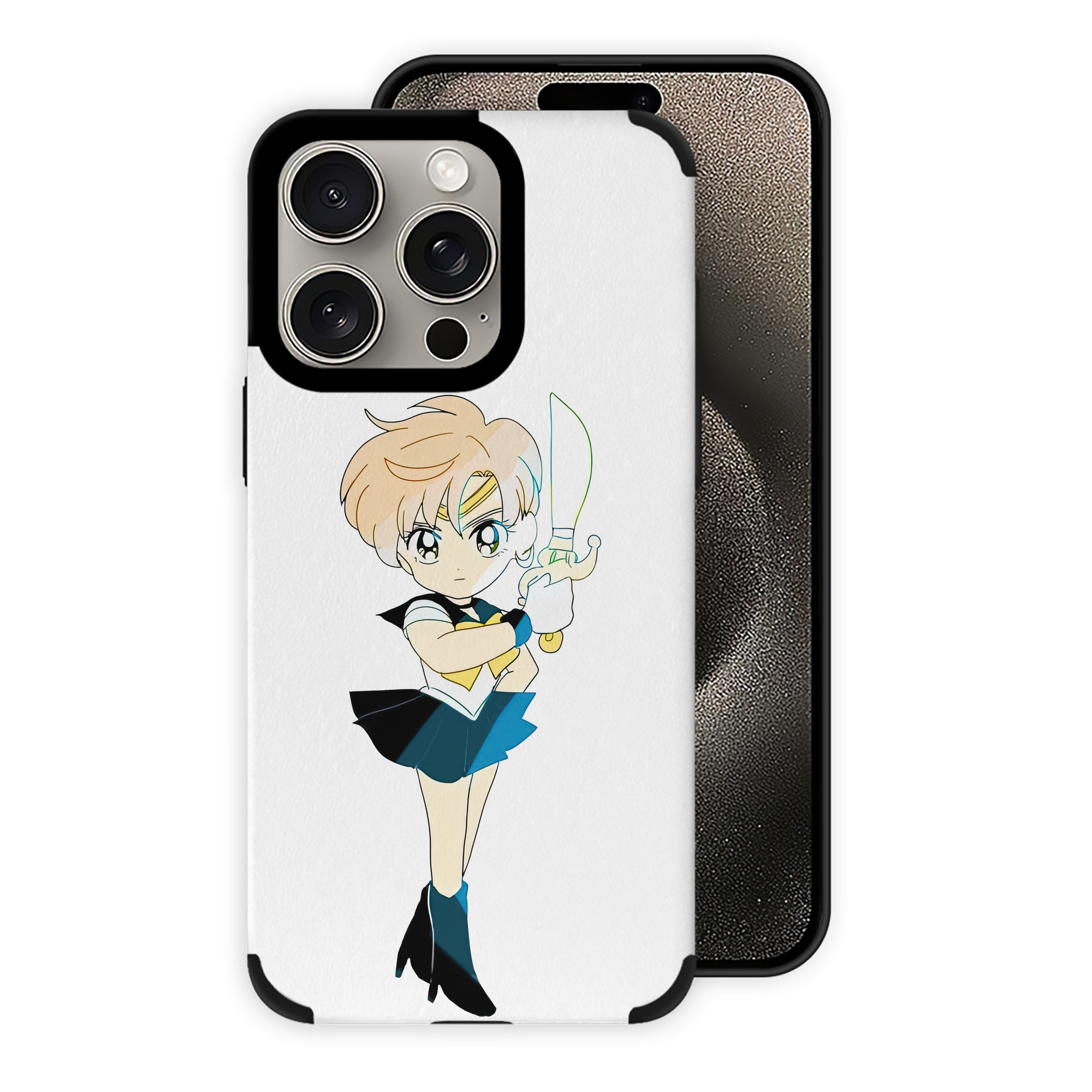 （画像用） 美少女戦士セーラームーン 天王はるか Sailor Moon Tenoh Haruka 【iPhone15ProMax対応】 PUレザー スマホケース 耐衝撃＆黄変防止