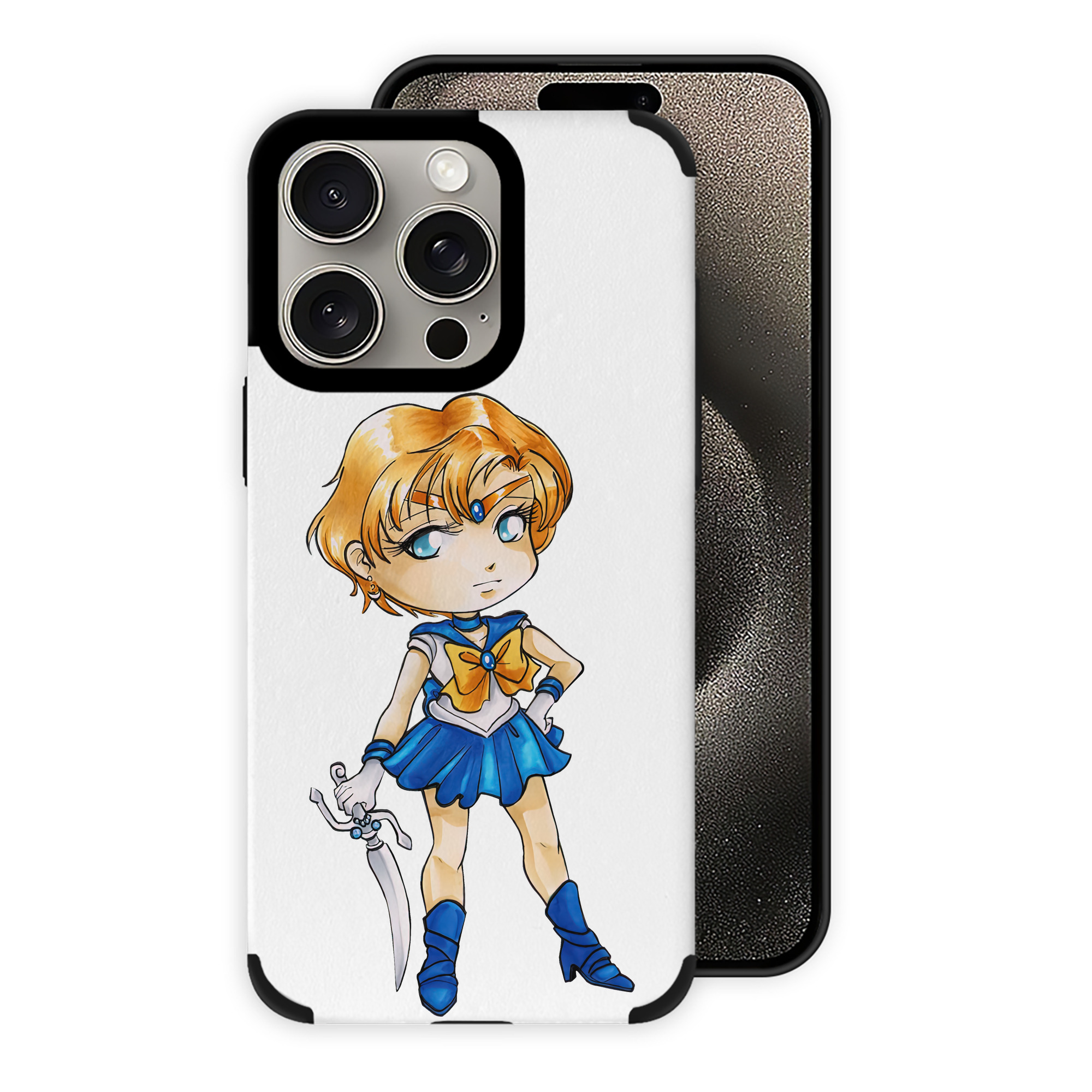 （画像用） 美少女戦士セーラームーン 天王はるか Sailor Moon Tenoh Haruka 【iPhone15ProMax対応】 PUレザー スマホケース 耐衝撃＆黄変防止