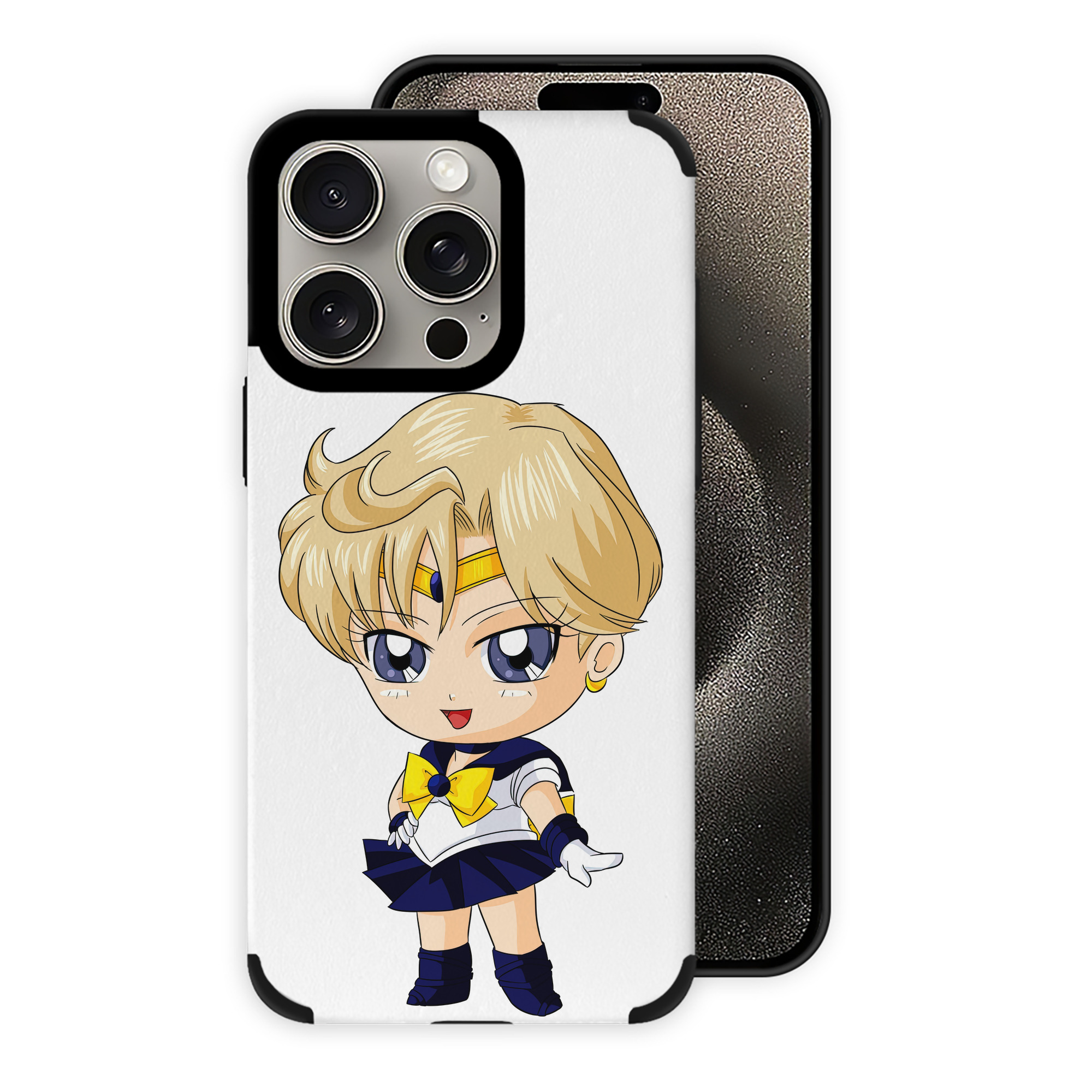 （画像用） 美少女戦士セーラームーン 天王はるか Sailor Moon Tenoh Haruka 【iPhone15ProMax対応】 PUレザー スマホケース 耐衝撃＆黄変防止