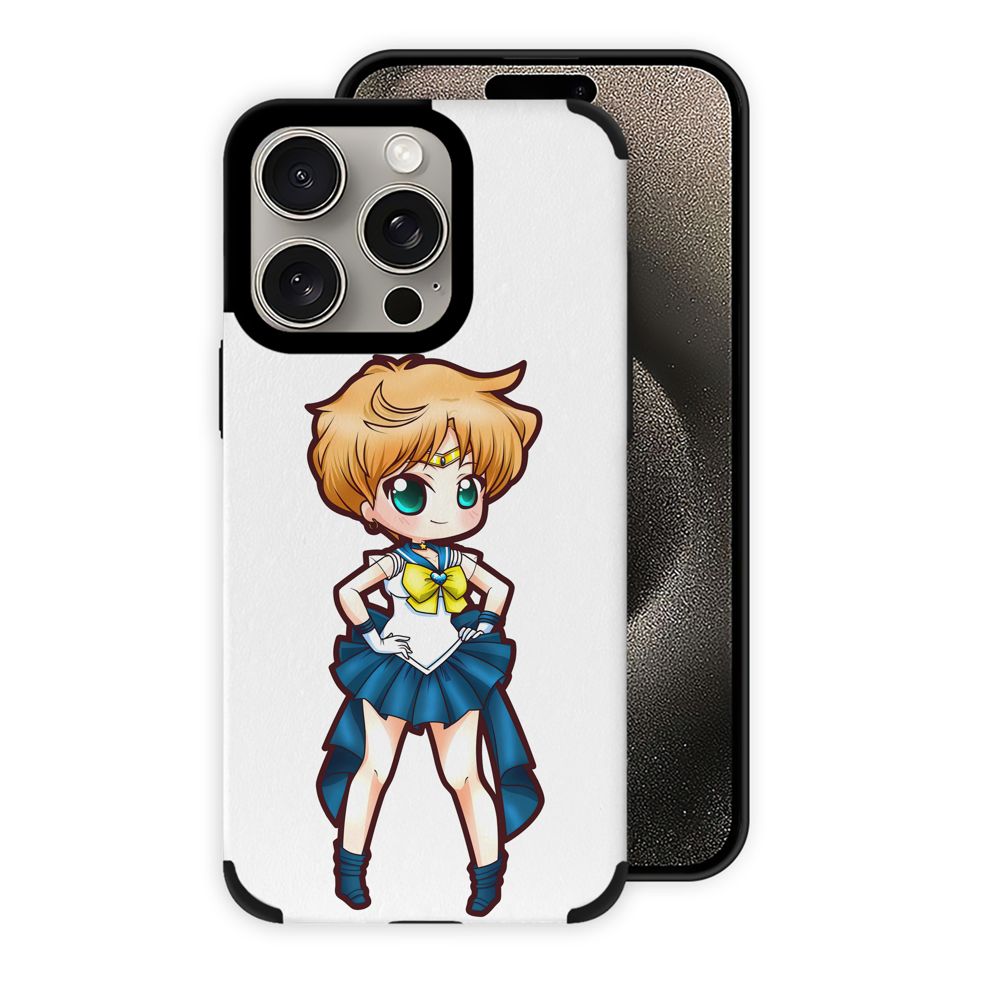 （画像用） 美少女戦士セーラームーン 天王はるか Sailor Moon Tenoh Haruka 【iPhone15ProMax対応】 PUレザー スマホケース 耐衝撃＆黄変防止