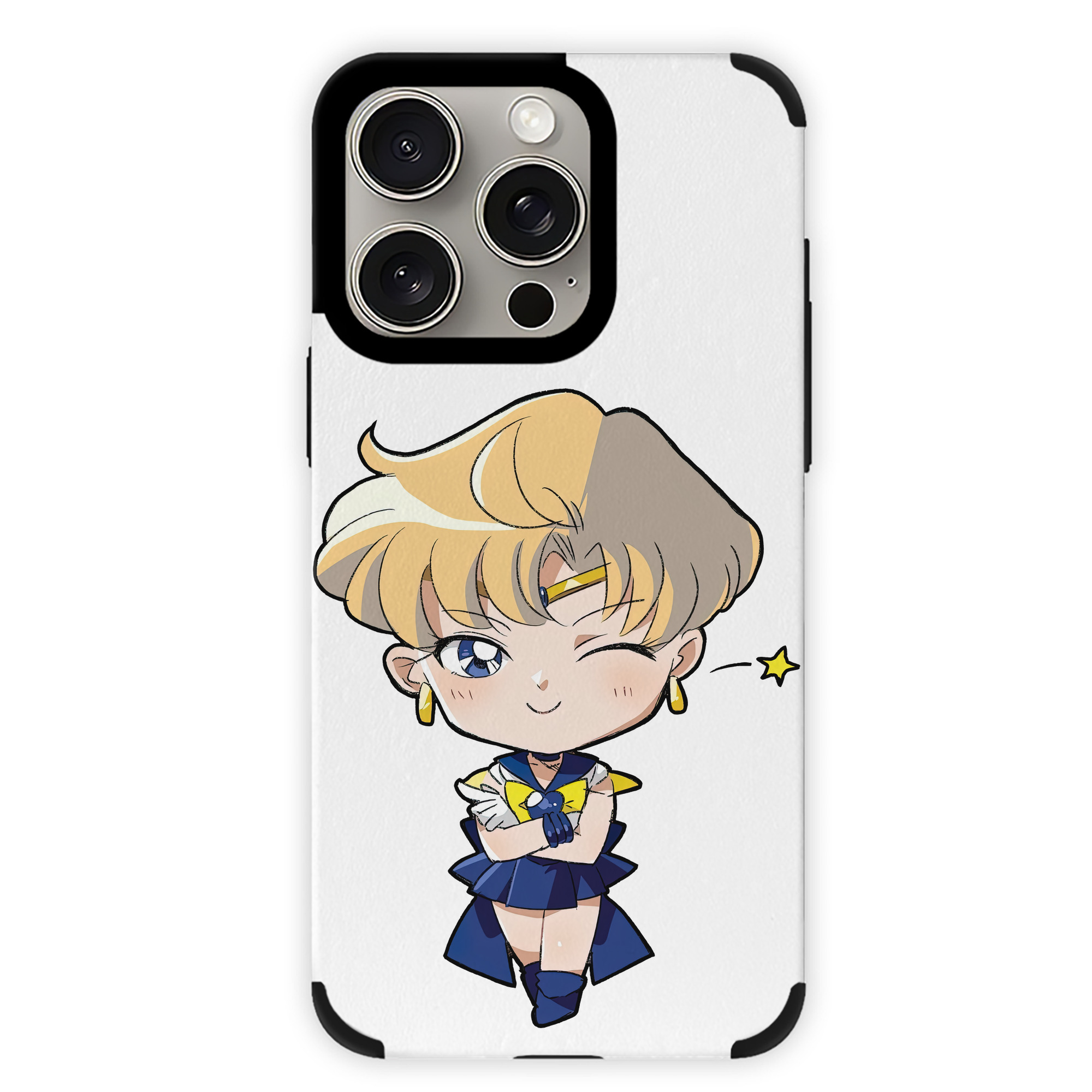 （画像用） 美少女戦士セーラームーン 天王はるか Sailor Moon Tenoh Haruka 【iPhone15ProMax対応】 PUレザー スマホケース 耐衝撃＆黄変防止