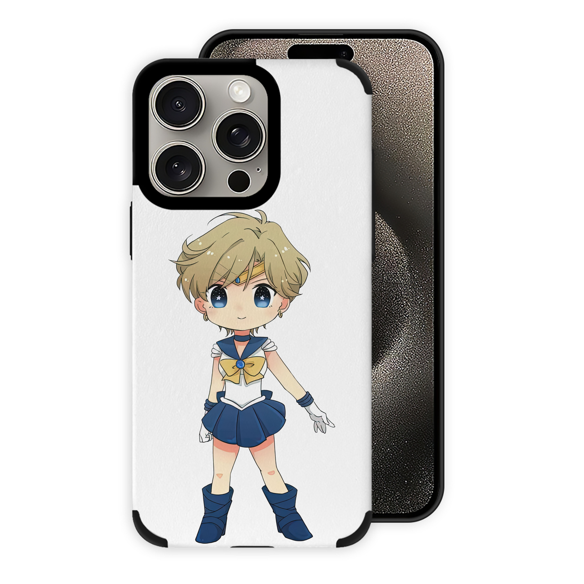 （画像用） 美少女戦士セーラームーン 天王はるか Sailor Moon Tenoh Haruka 【iPhone15ProMax対応】 PUレザー スマホケース 耐衝撃＆黄変防止