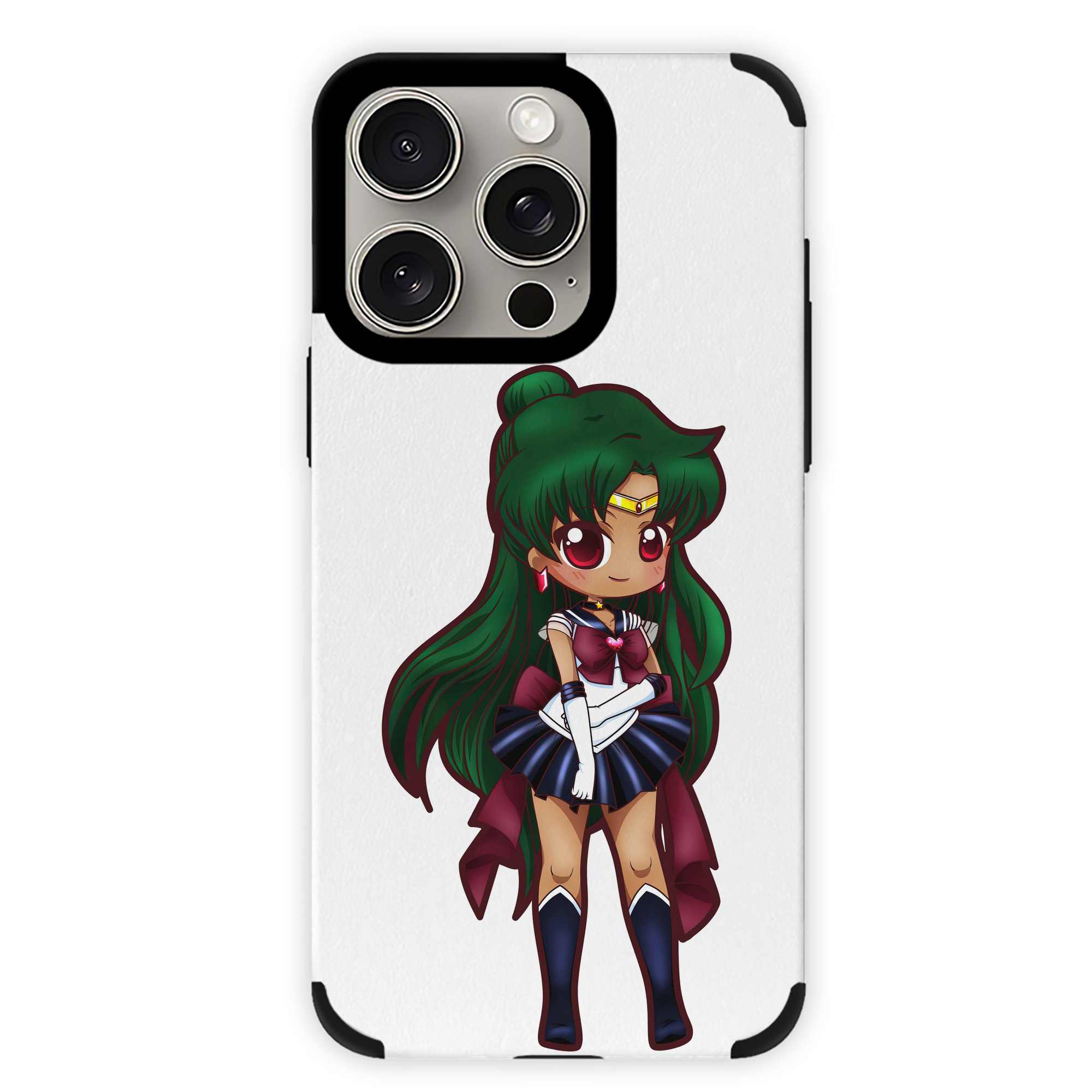 （画像用） 美少女戦士セーラームーン 冥王せつな Sailor Moon Meiou Setsuna 【iPhone15ProMax対応】 PUレザー スマホケース 耐衝撃＆黄変防止