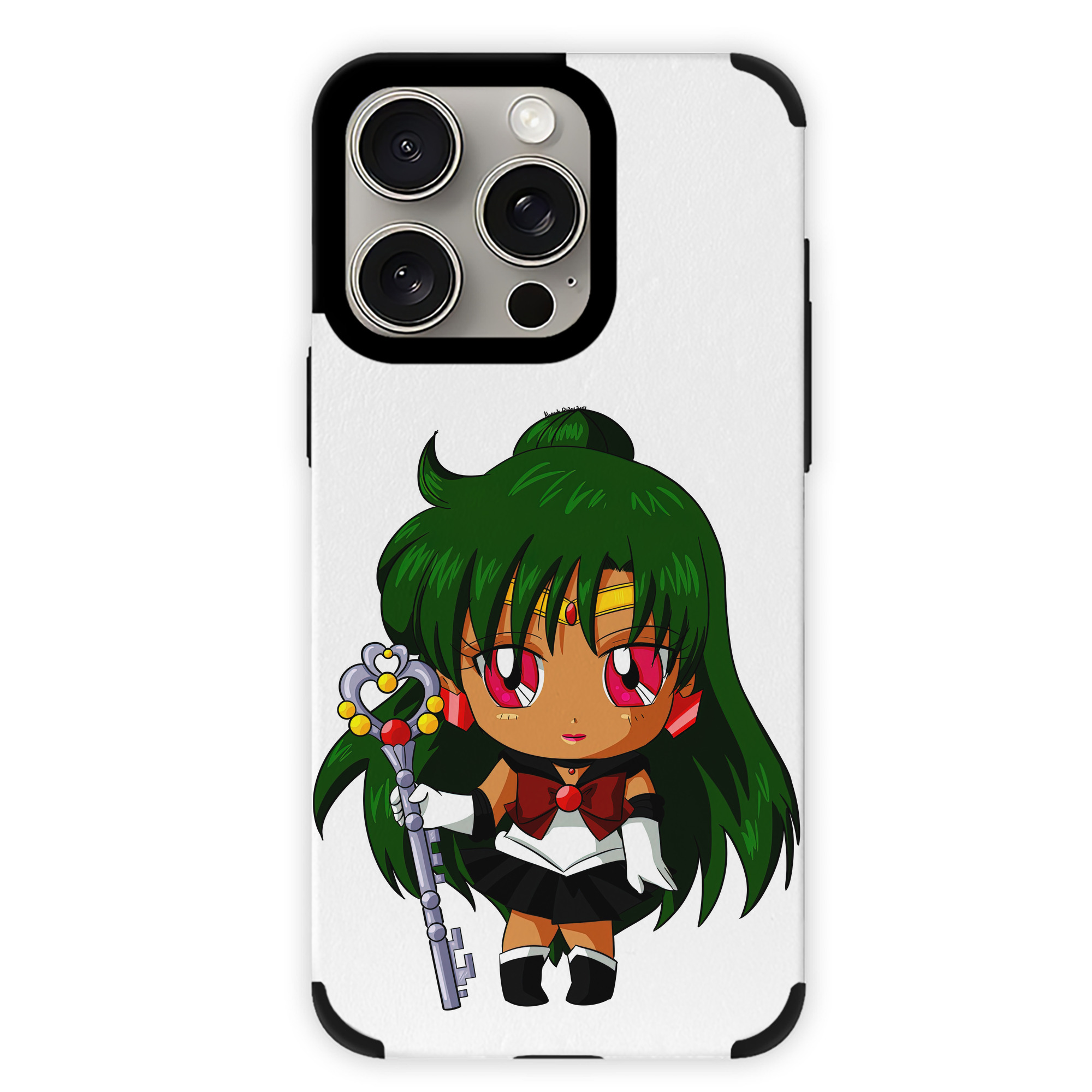（画像用） 美少女戦士セーラームーン 冥王せつな Sailor Moon Meiou Setsuna 【iPhone15ProMax対応】 PUレザー スマホケース 耐衝撃＆黄変防止