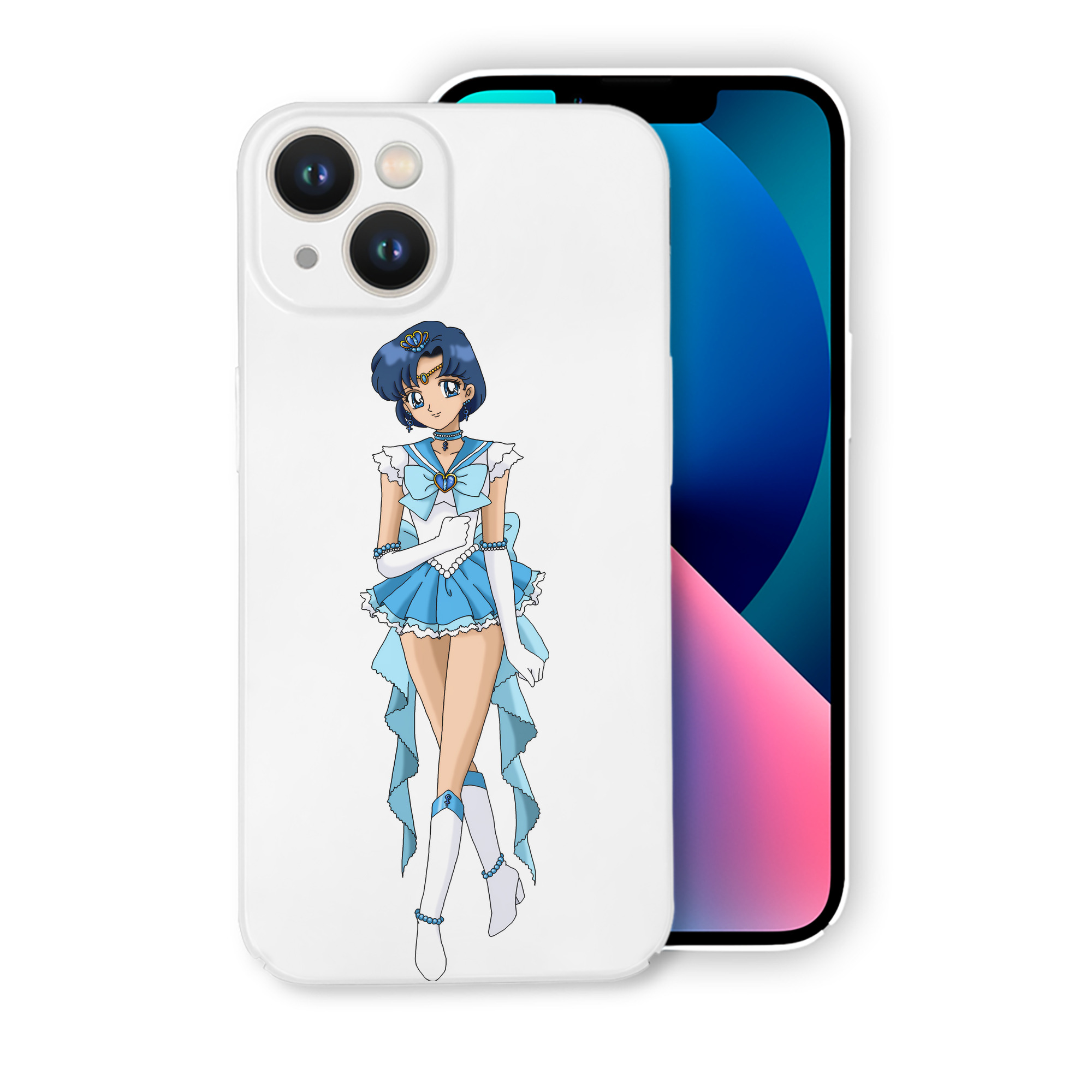 （画像用） 美少女戦士セーラームーン 水野 亜美 みずの あみ Sailor Moon Mizuno Ami 【iPhone 14シリーズ対応】ハードケース