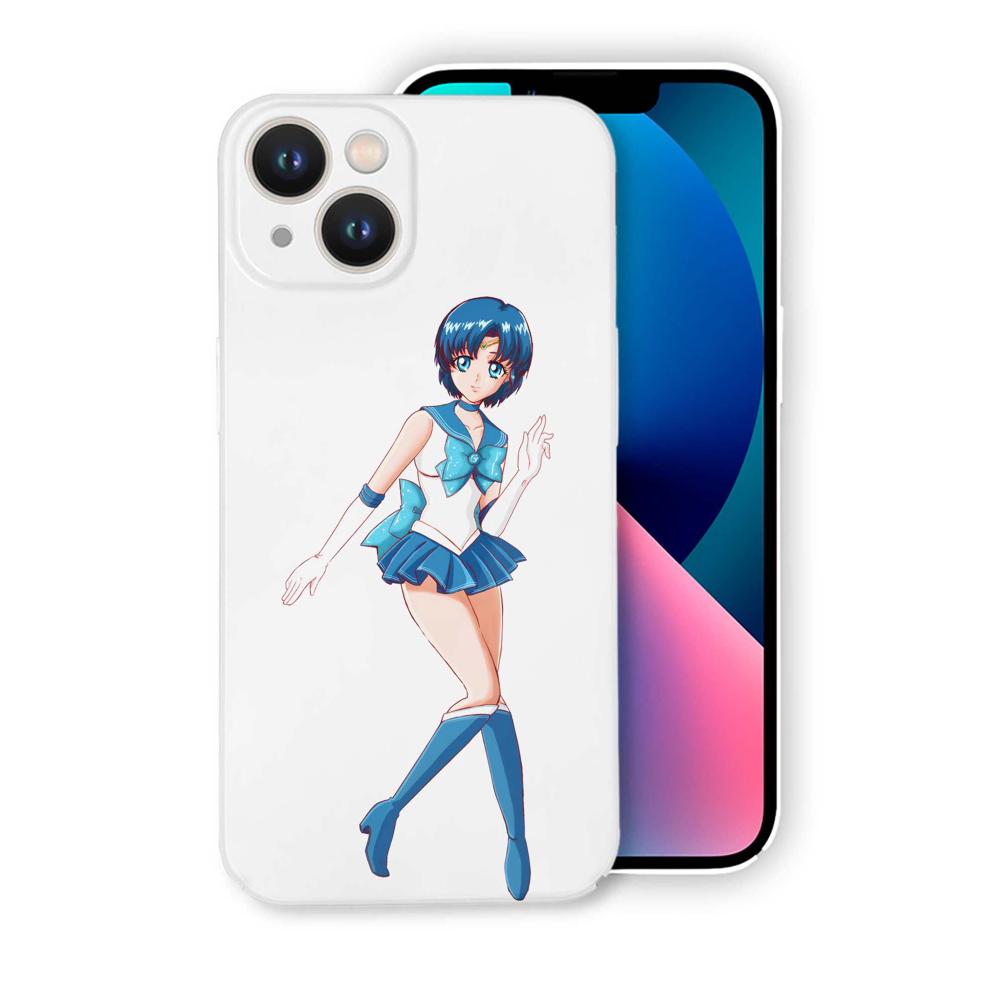 （画像用） 美少女戦士セーラームーン 水野 亜美 みずの あみ Sailor Moon Mizuno Ami 【iPhone 14シリーズ対応】ハードケース