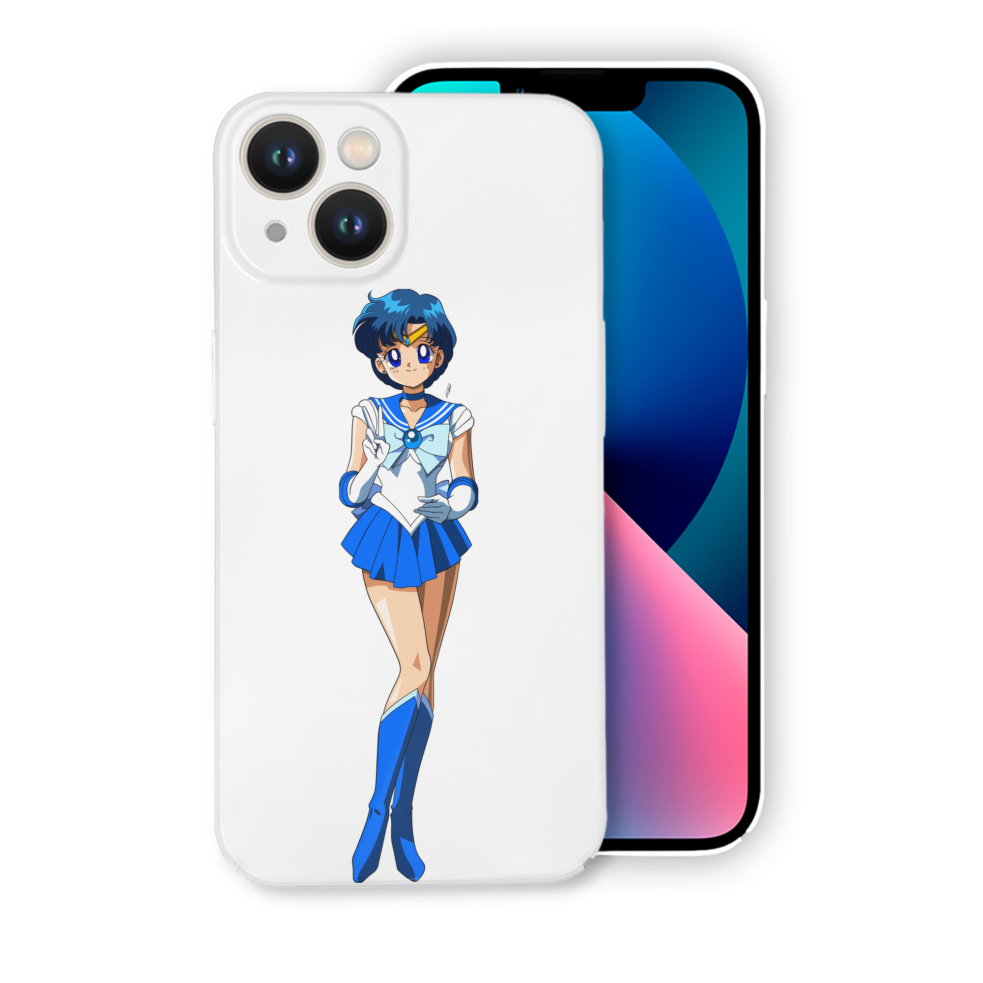（画像用） 美少女戦士セーラームーン 水野 亜美 みずの あみ Sailor Moon Mizuno Ami 【iPhone 14シリーズ対応】ハードケース