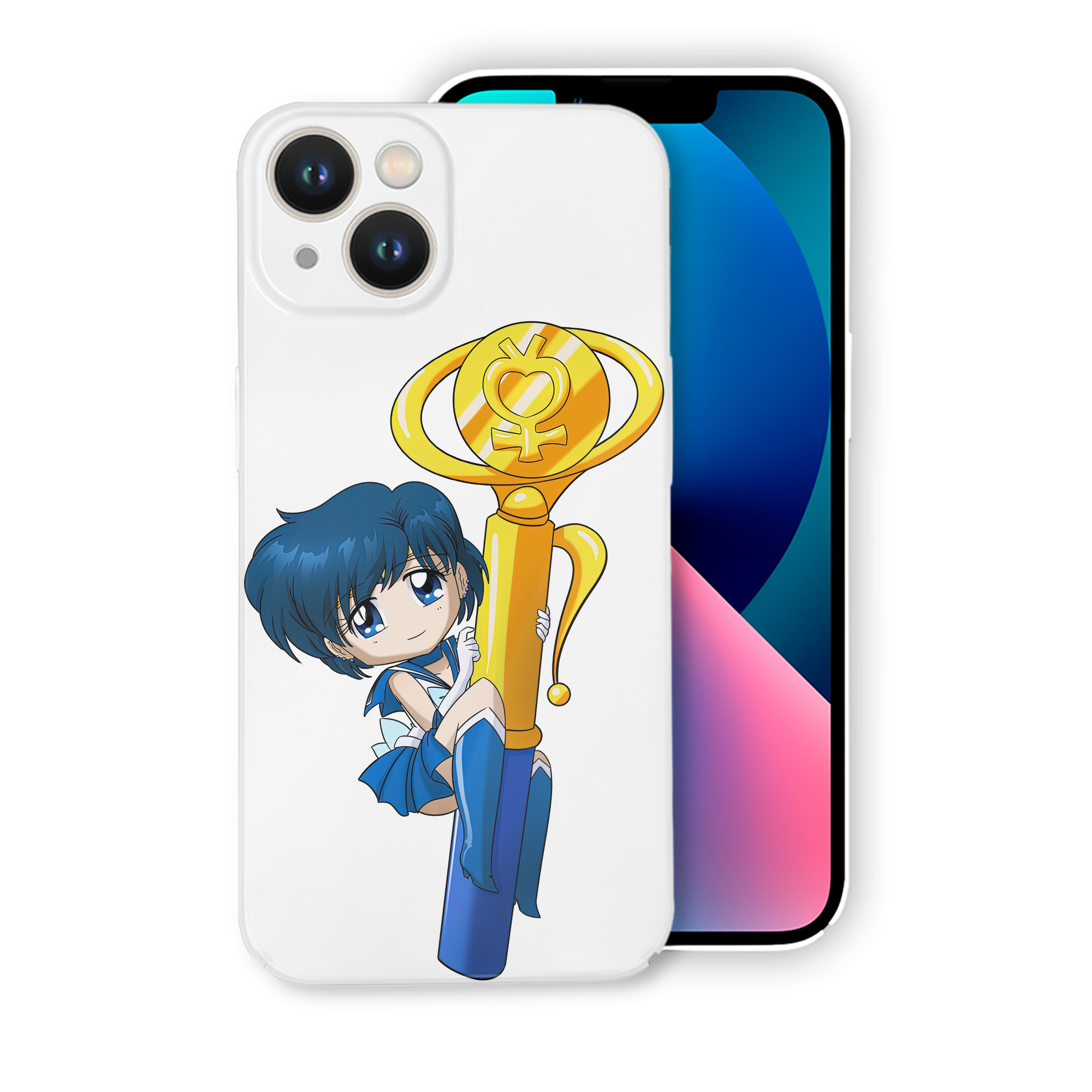 （画像用） 美少女戦士セーラームーン 水野 亜美 みずの あみ Sailor Moon Mizuno Ami 【iPhone 14シリーズ対応】ハードケース