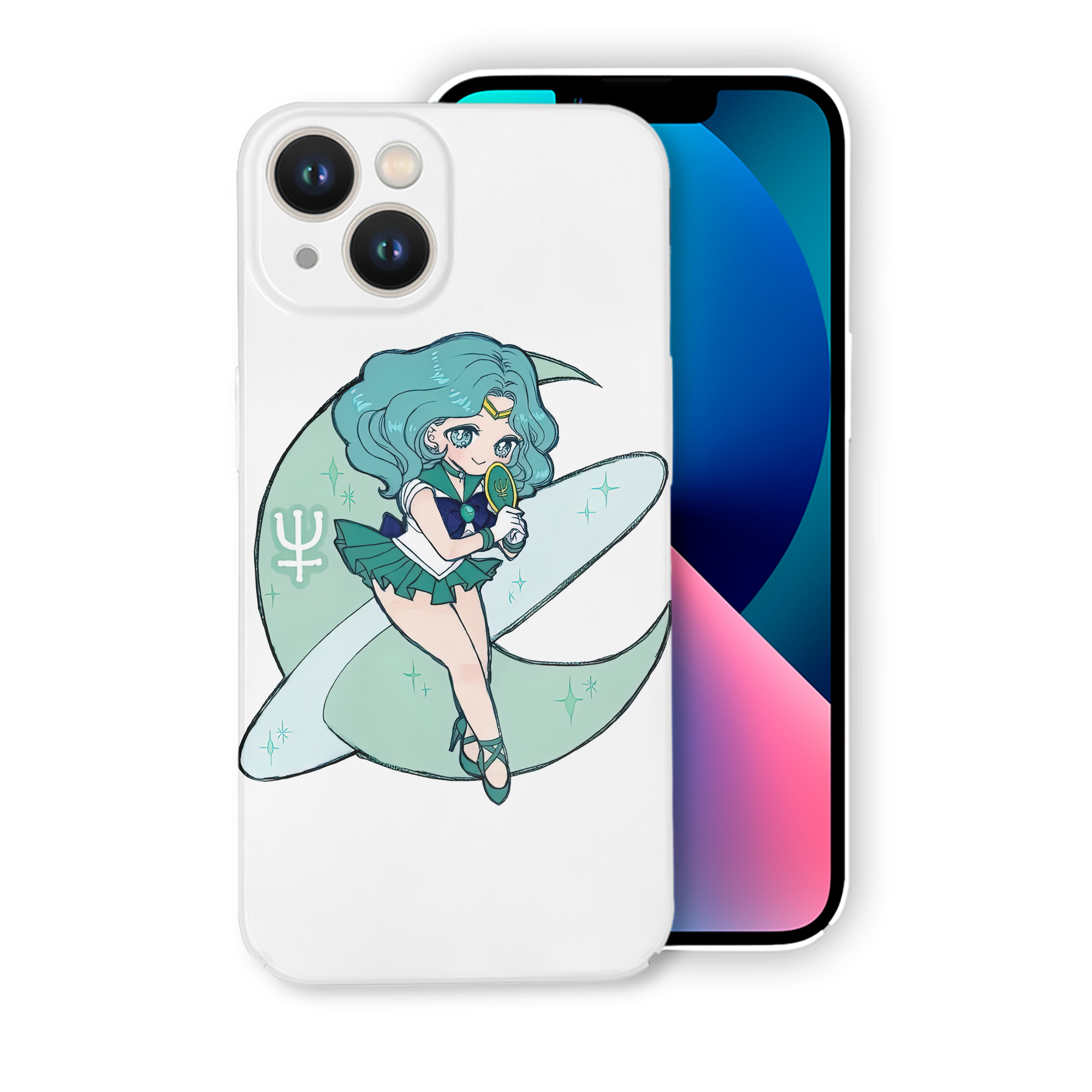 （画像用） 美少女戦士セーラームーン 海王 みちる（かいおう みちる） Sailor Moon Kaiou Michiru 【iPhone 14シリーズ対応】ハードケース