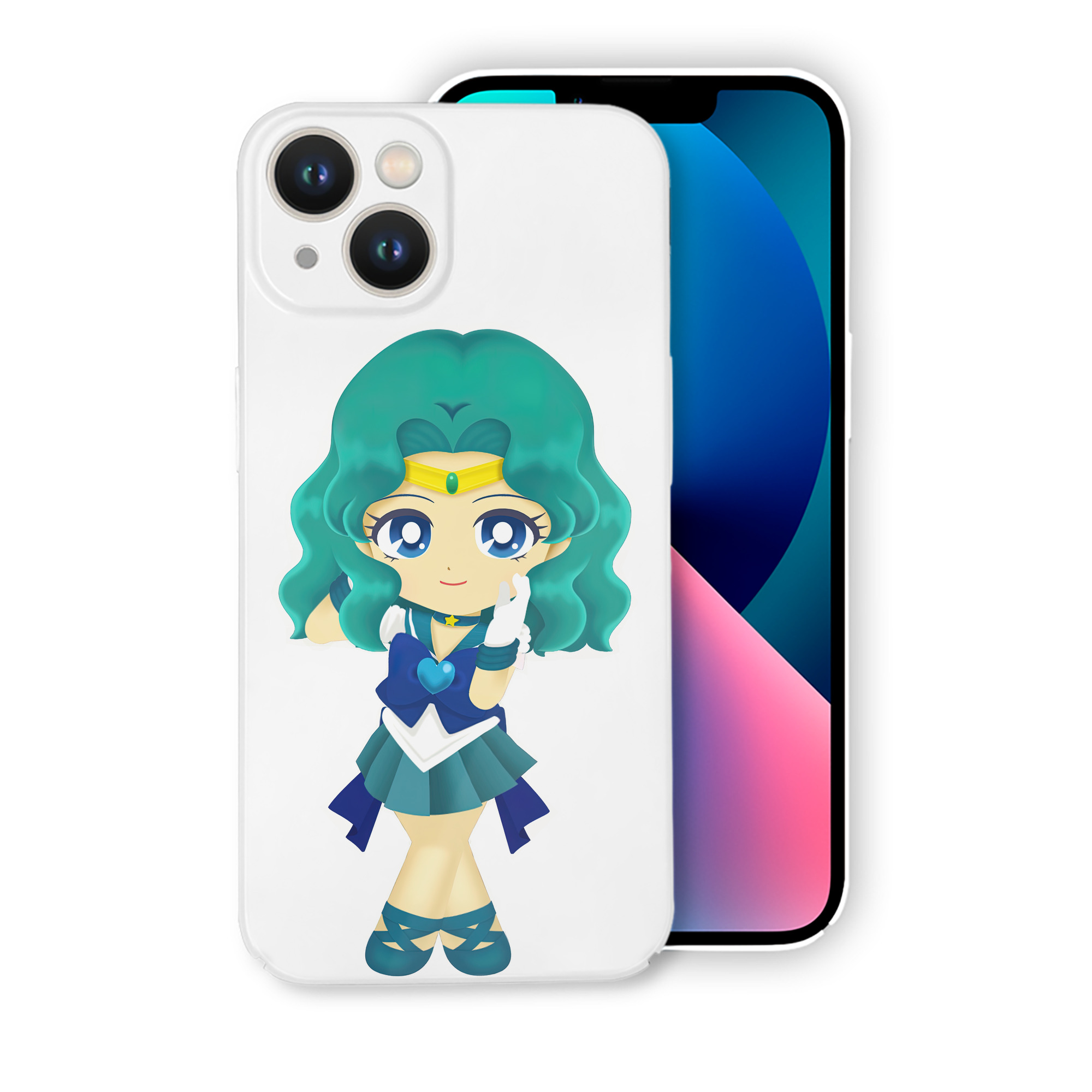 （画像用） 美少女戦士セーラームーン 海王 みちる（かいおう みちる） Sailor Moon Kaiou Michiru 【iPhone 14シリーズ対応】ハードケース