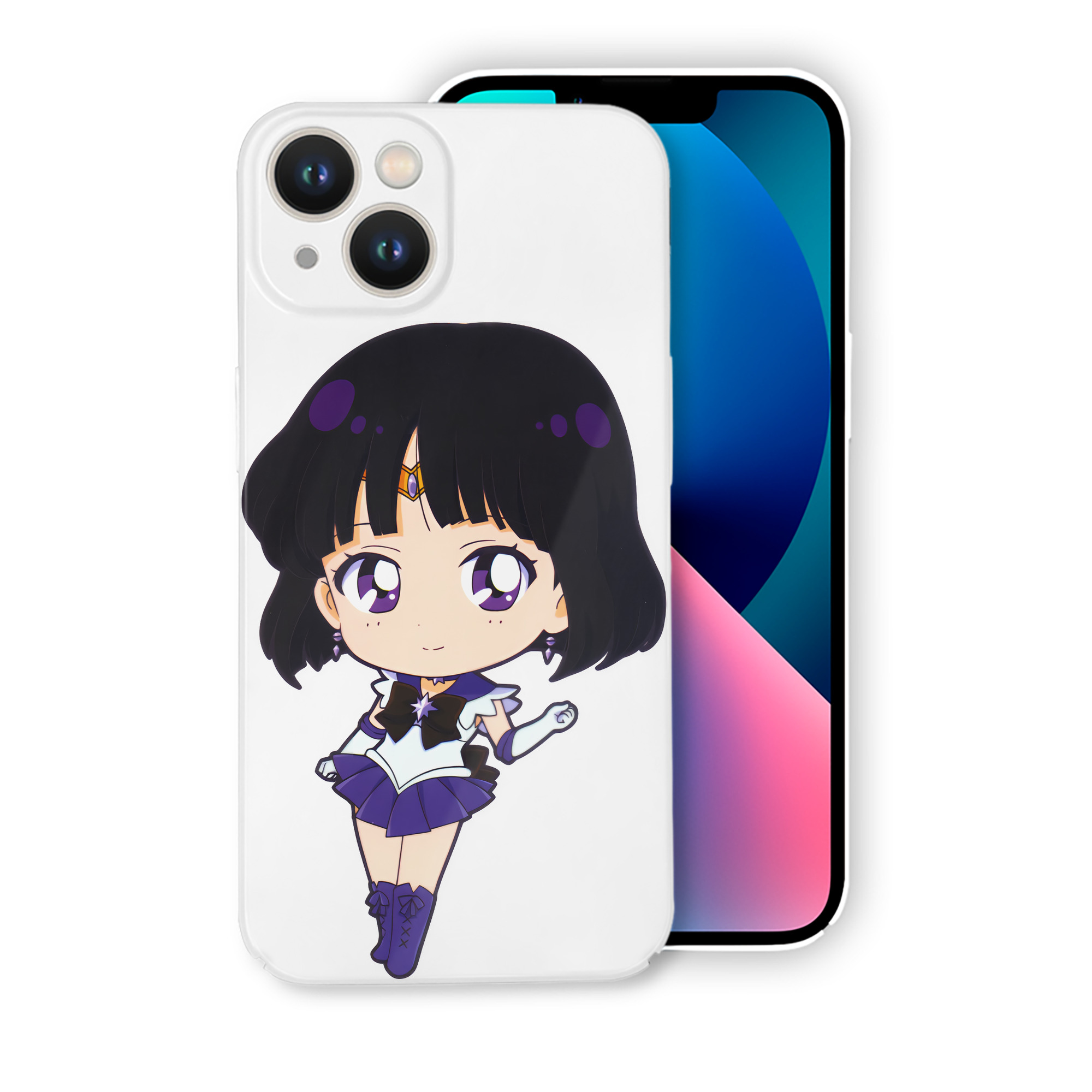 （画像用） 美少女戦士セーラームーン 土萠ほたる Sailor Moon Tomoe Hotaru （セーラーサターン；Sailor Saturn） 【iPhone 14シリーズ対応】ハードケース