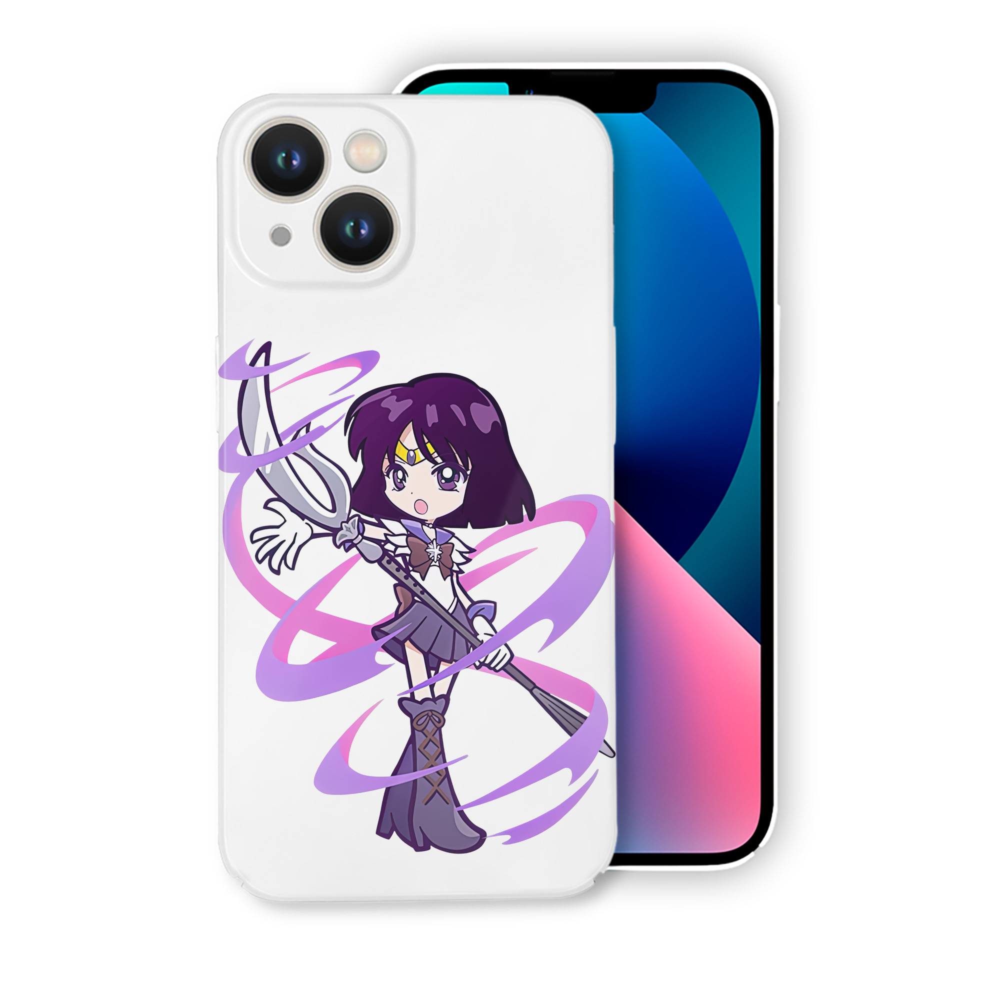 （画像用） 美少女戦士セーラームーン 土萠ほたる Sailor Moon Tomoe Hotaru （セーラーサターン；Sailor Saturn） 【iPhone 14シリーズ対応】ハードケース