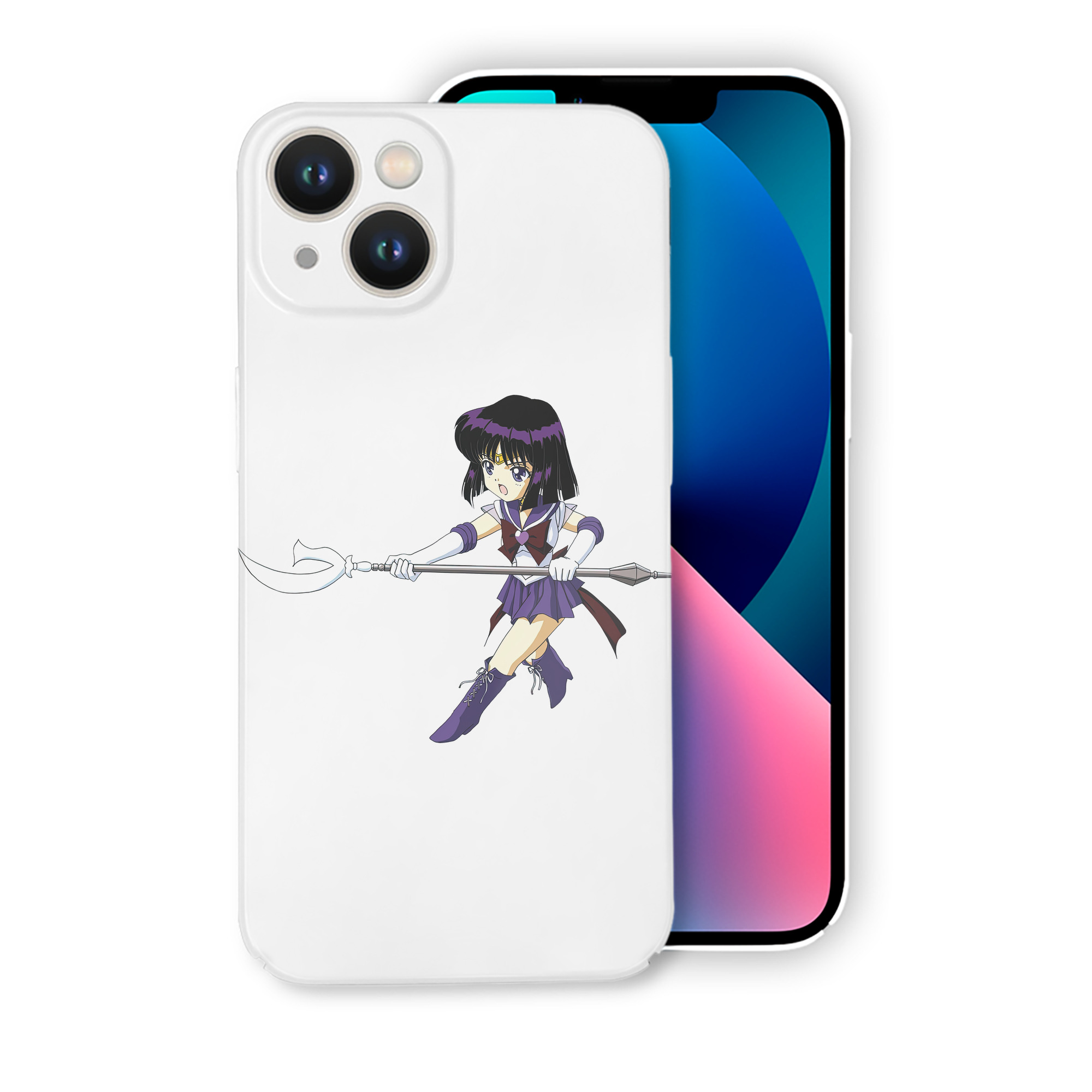（画像用） 美少女戦士セーラームーン 土萠ほたる Sailor Moon Tomoe Hotaru （セーラーサターン；Sailor Saturn） 【iPhone 14シリーズ対応】ハードケース