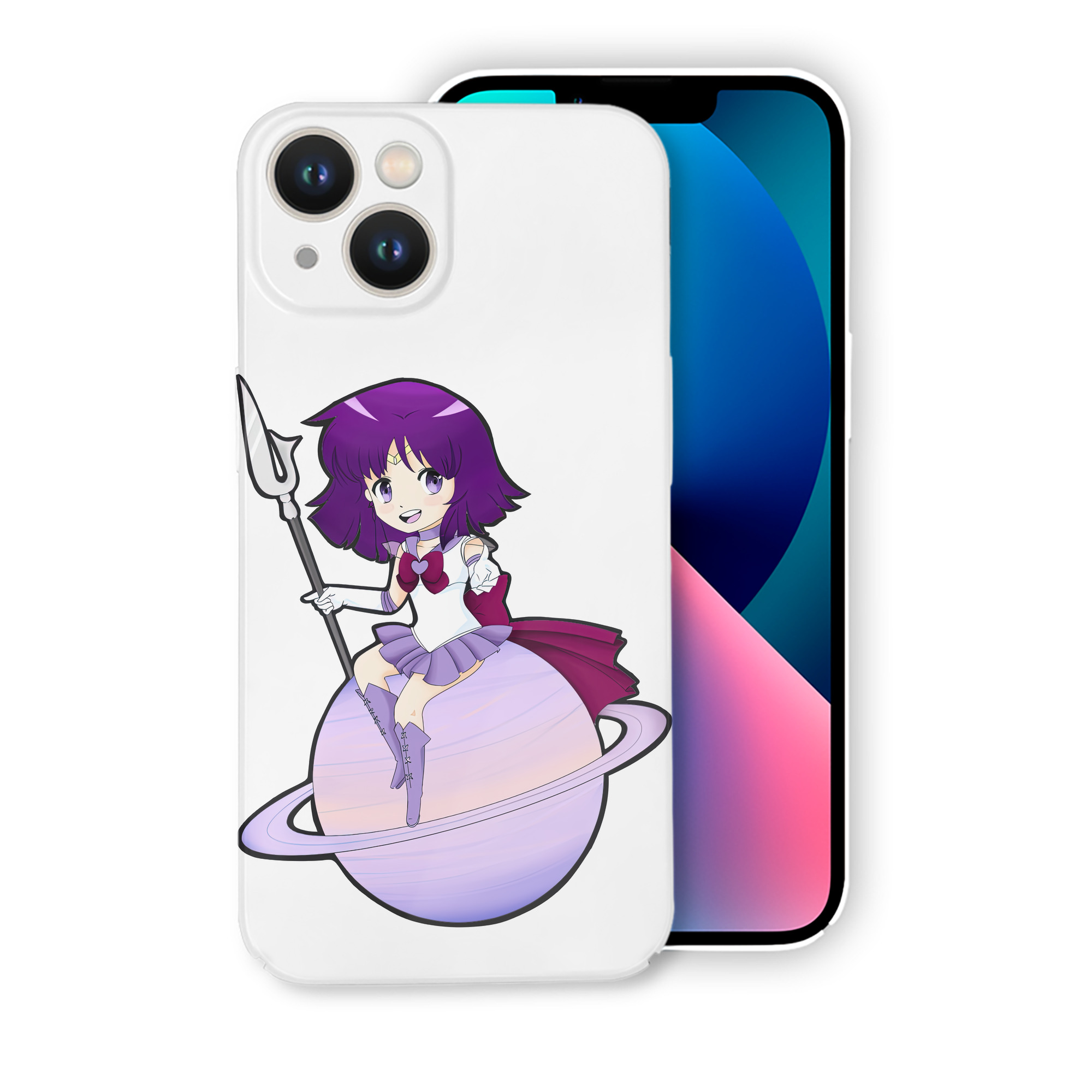 （画像用） 美少女戦士セーラームーン 土萠ほたる Sailor Moon Tomoe Hotaru （セーラーサターン；Sailor Saturn） 【iPhone 14シリーズ対応】ハードケース