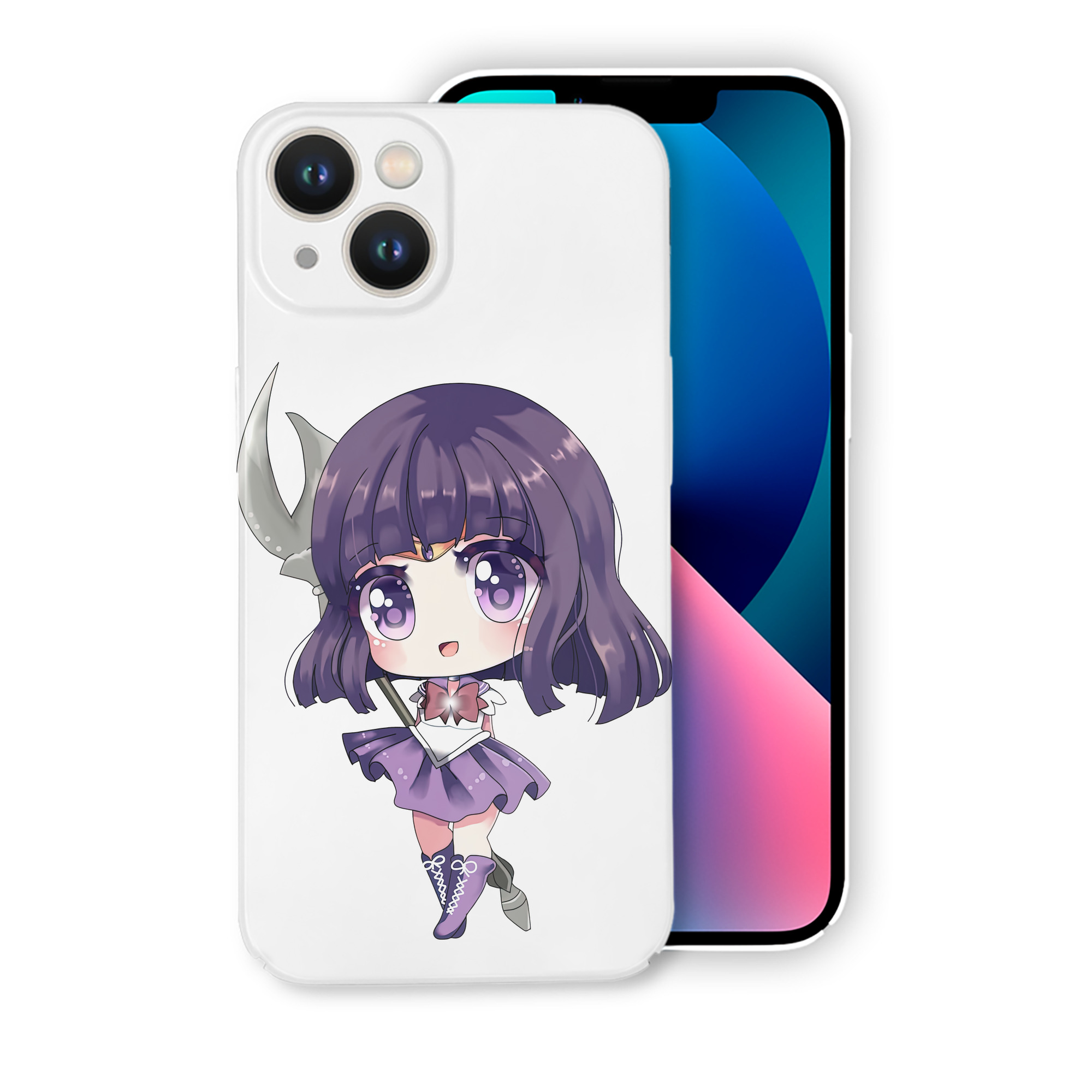 （画像用） 美少女戦士セーラームーン 土萠ほたる Sailor Moon Tomoe Hotaru （セーラーサターン；Sailor Saturn） 【iPhone 14シリーズ対応】ハードケース