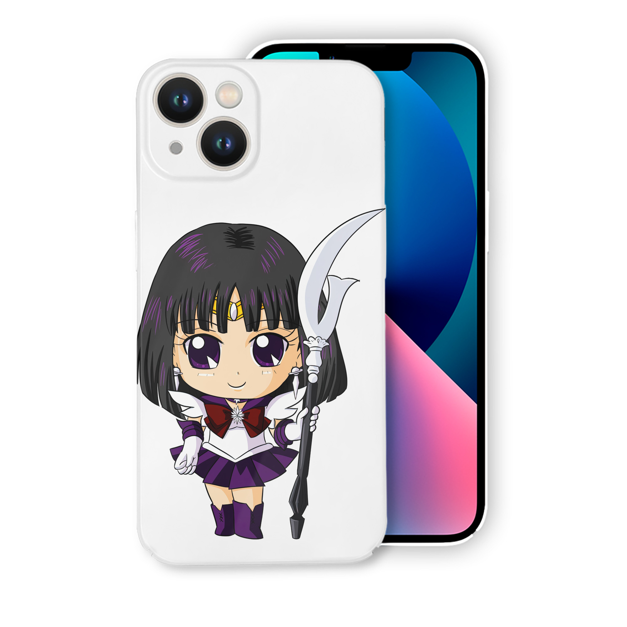 （画像用） 美少女戦士セーラームーン 土萠ほたる Sailor Moon Tomoe Hotaru （セーラーサターン；Sailor Saturn） 【iPhone 14シリーズ対応】ハードケース