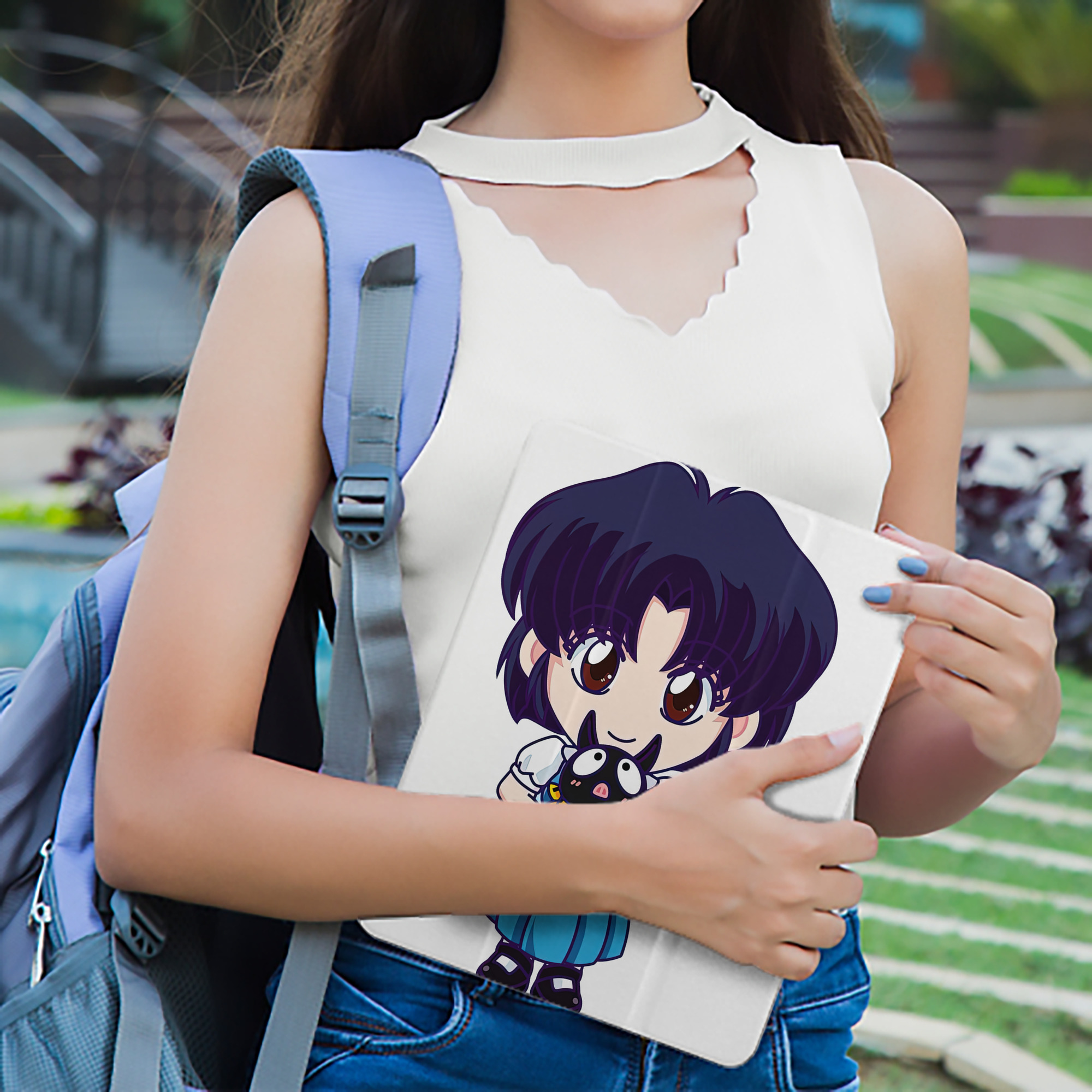 美少女戦士セーラームーン 水野 亜美 みずの あみ Sailor Moon Mizuno Ami IPad ケース ペン収納付き 三つ折りスタンド PUレザー×シリコン 対応機種9.5/10.5/10.9インチ