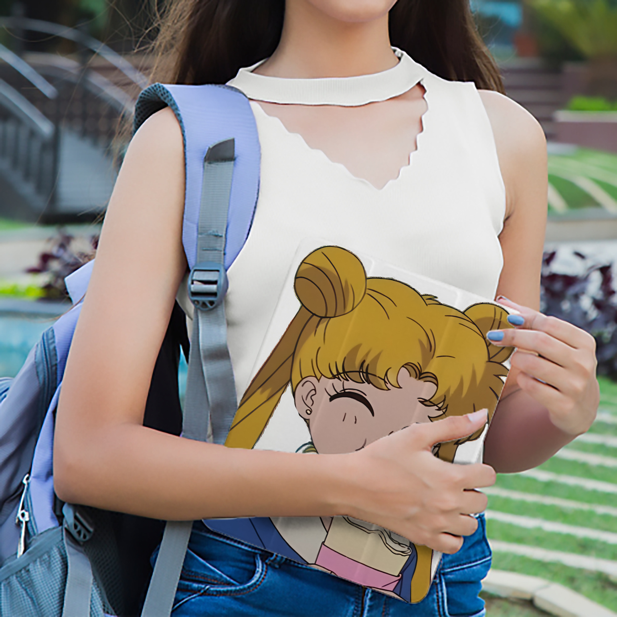 美少女戦士セーラームーン 愛野 美奈子 あいの みなこ Sailor Moon Aino Minako IPad ケース ペン収納付き 三つ折りスタンド PUレザー×シリコン 対応機種9.5/10.5/10.9インチ