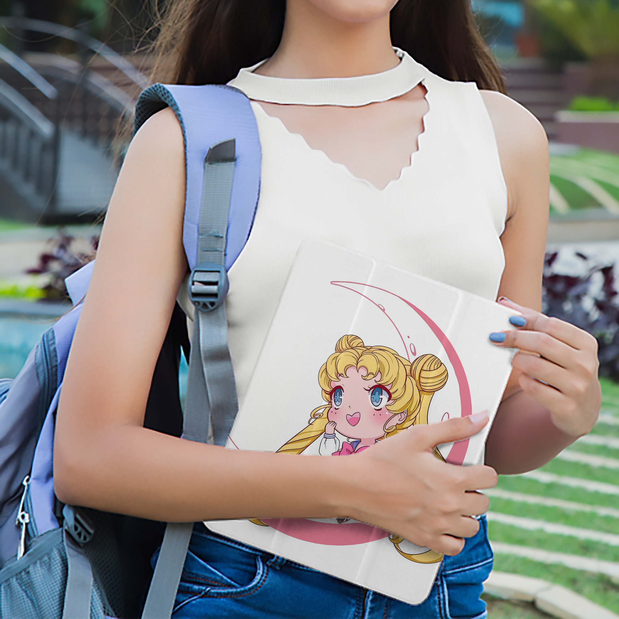 美少女戦士セーラームーン 愛野 美奈子 あいの みなこ Sailor Moon Aino Minako IPad ケース ペン収納付き 三つ折りスタンド PUレザー×シリコン 対応機種9.5/10.5/10.9インチ