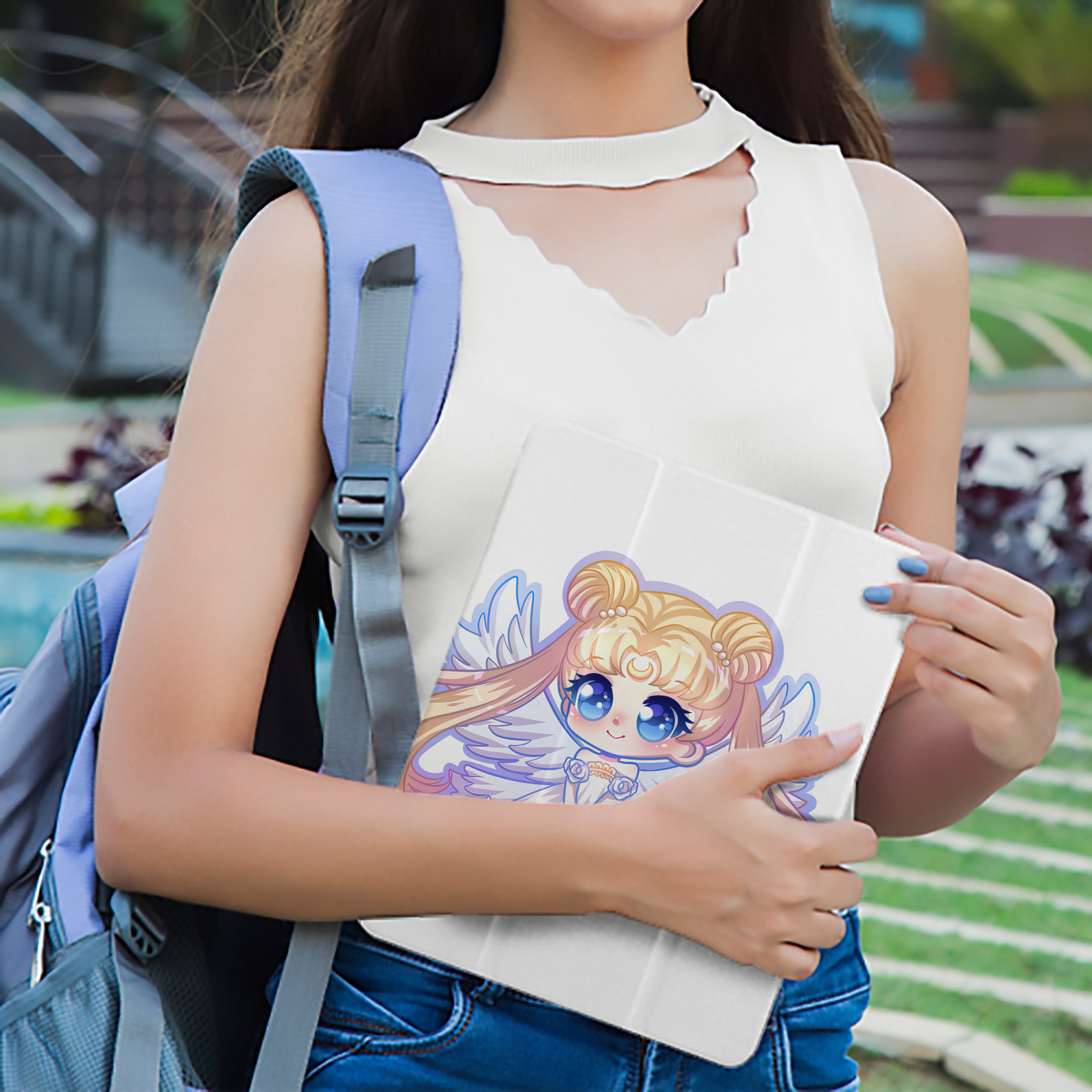 美少女戦士セーラームーン 愛野 美奈子 あいの みなこ Sailor Moon Aino Minako IPad ケース ペン収納付き 三つ折りスタンド PUレザー×シリコン 対応機種9.5/10.5/10.9インチ