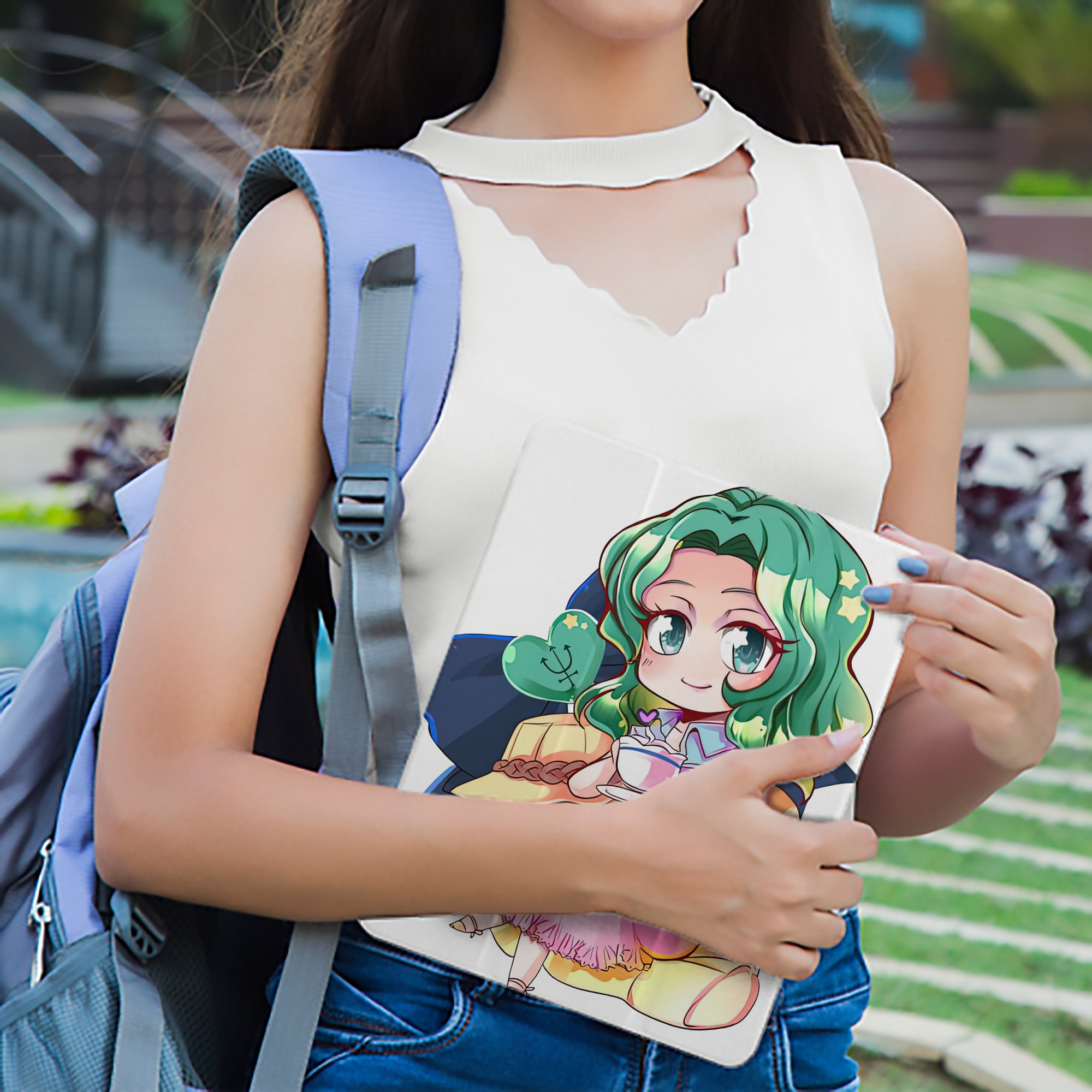 美少女戦士セーラームーン 海王 みちる（かいおう みちる） Sailor Moon Kaiou Michiru IPad ケース ペン収納付き 三つ折りスタンド PUレザー×シリコン 対応機種9.5/10.5/10.9インチ