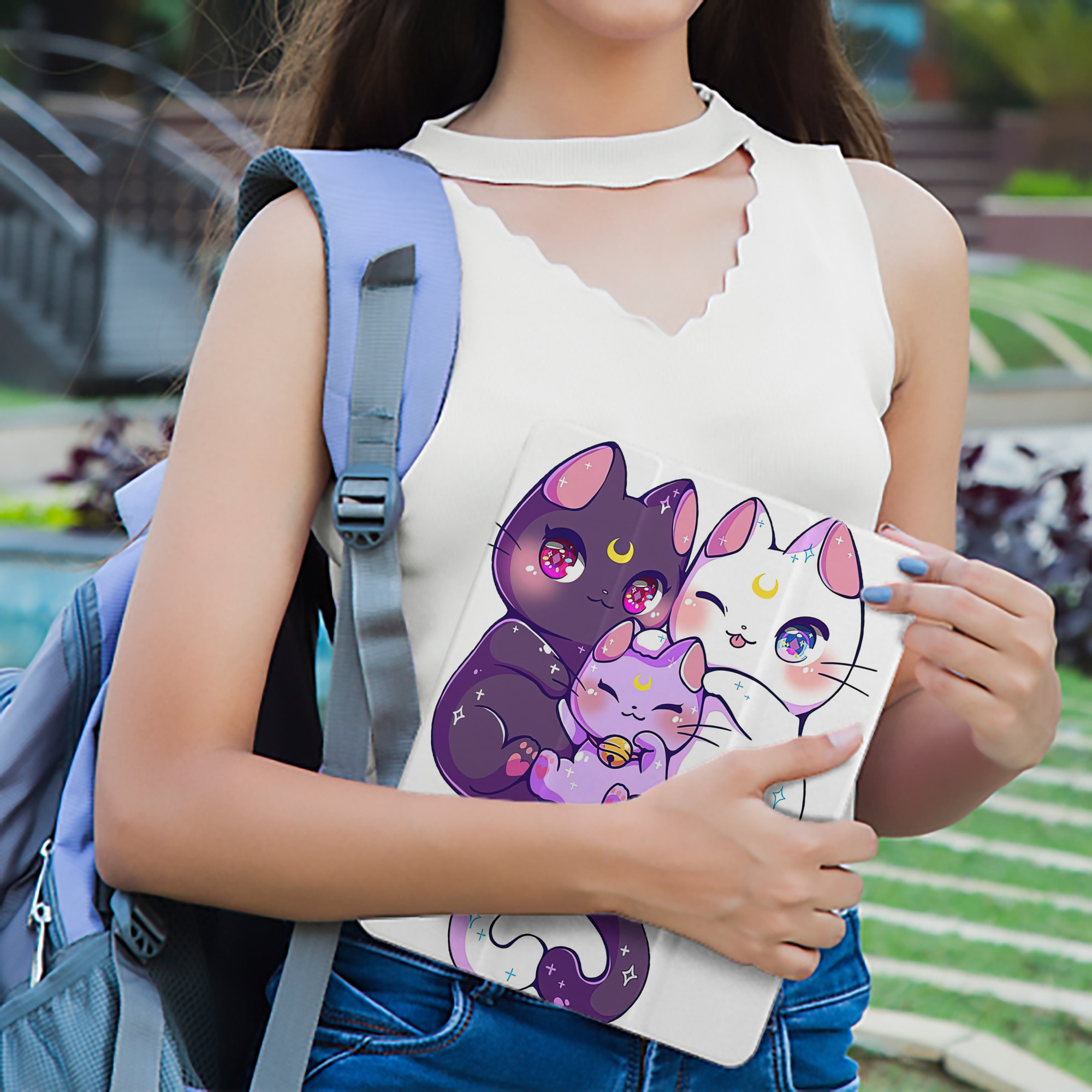 美少女戦士セーラームーン Sailor Moon IPad ケース ペン収納付き 三つ折りスタンド PUレザー×シリコン 対応機種9.5/10.5/10.9インチ