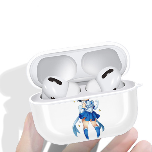 美少女戦士セーラームーン 水野 亜美 みずの あみ Sailor Moon Mizuno Ami 【AirPods Pro用】ハードシェル保護ケース 耐衝撃・防指紋・カラビナ付き商品仕様