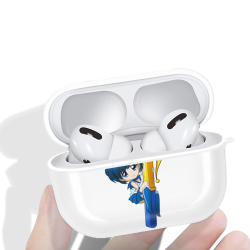 美少女戦士セーラームーン 水野 亜美 みずの あみ Sailor Moon Mizuno Ami 【AirPods Pro用】ハードシェル保護ケース 耐衝撃・防指紋・カラビナ付き商品仕様